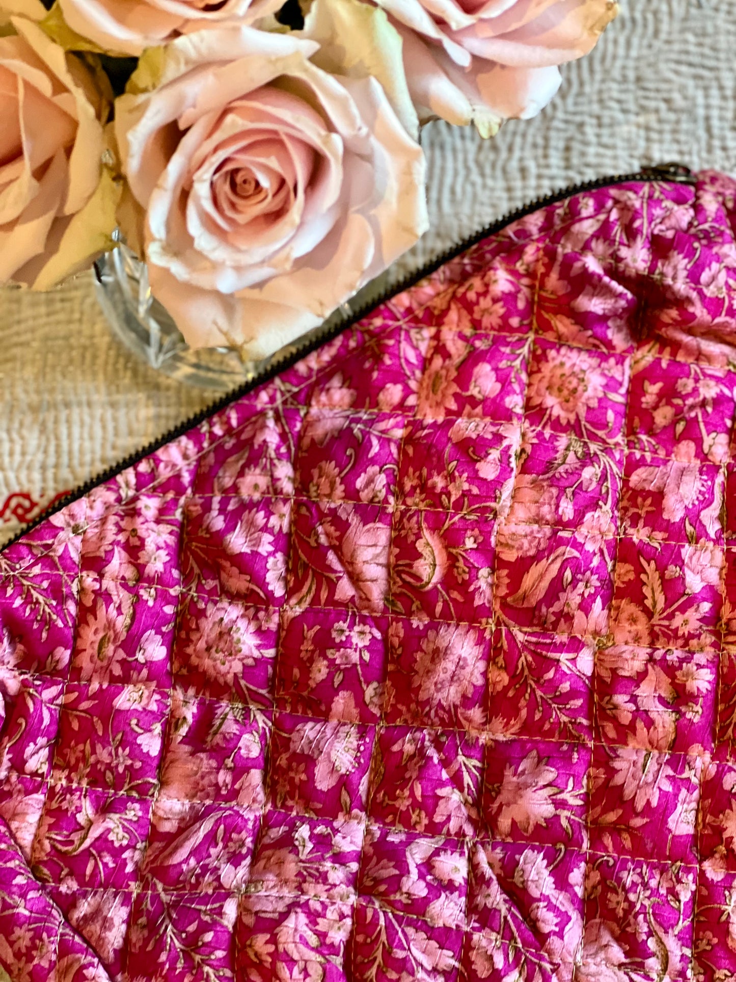 Silk Sari Make up Bags 💫Large