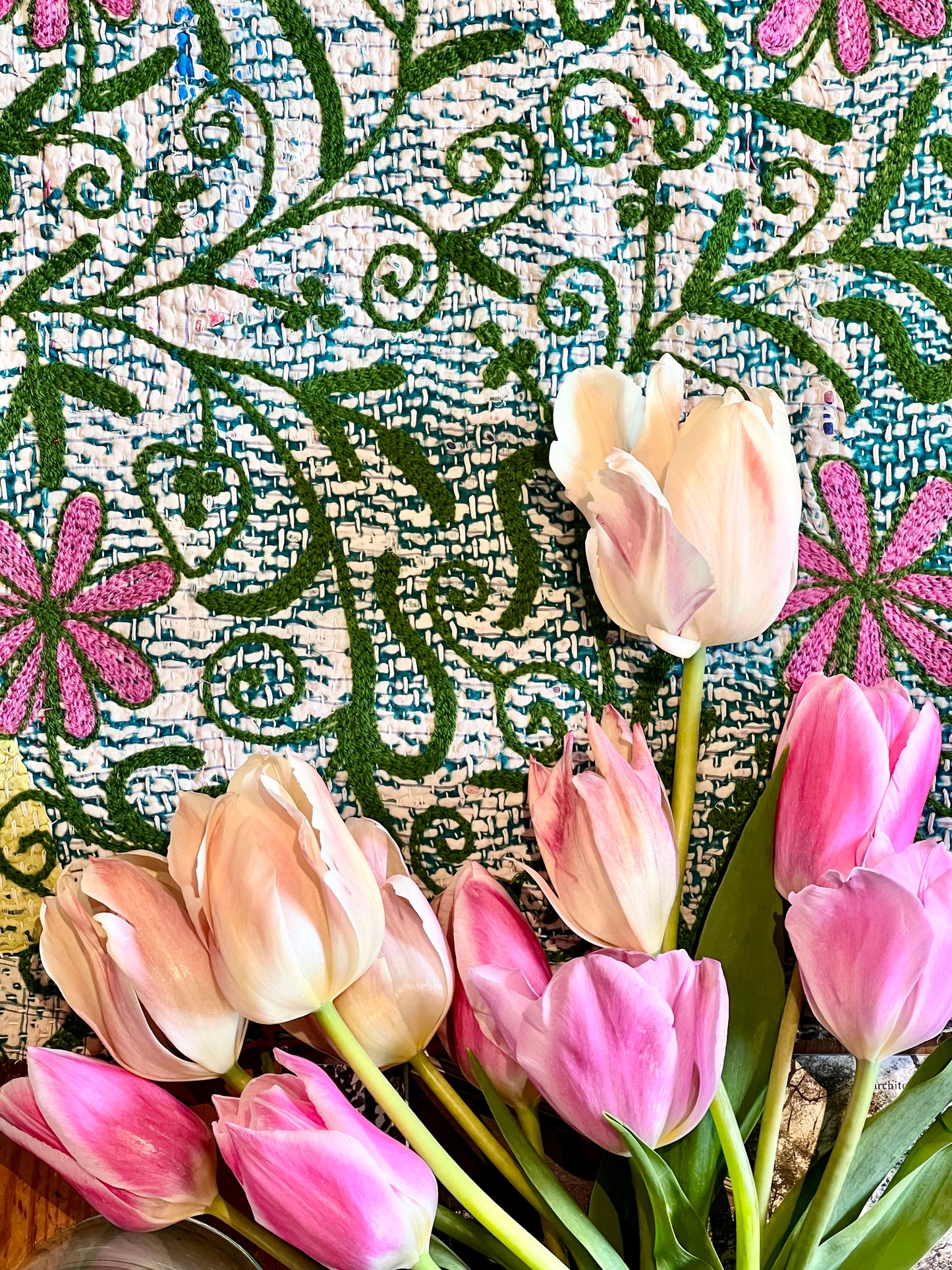 SUZANI Kantha Quilt ~ Veronica