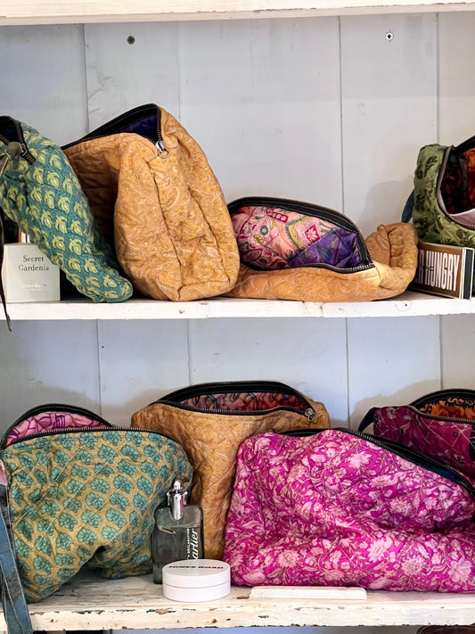 Silk Sari Make up Bags 💫Large