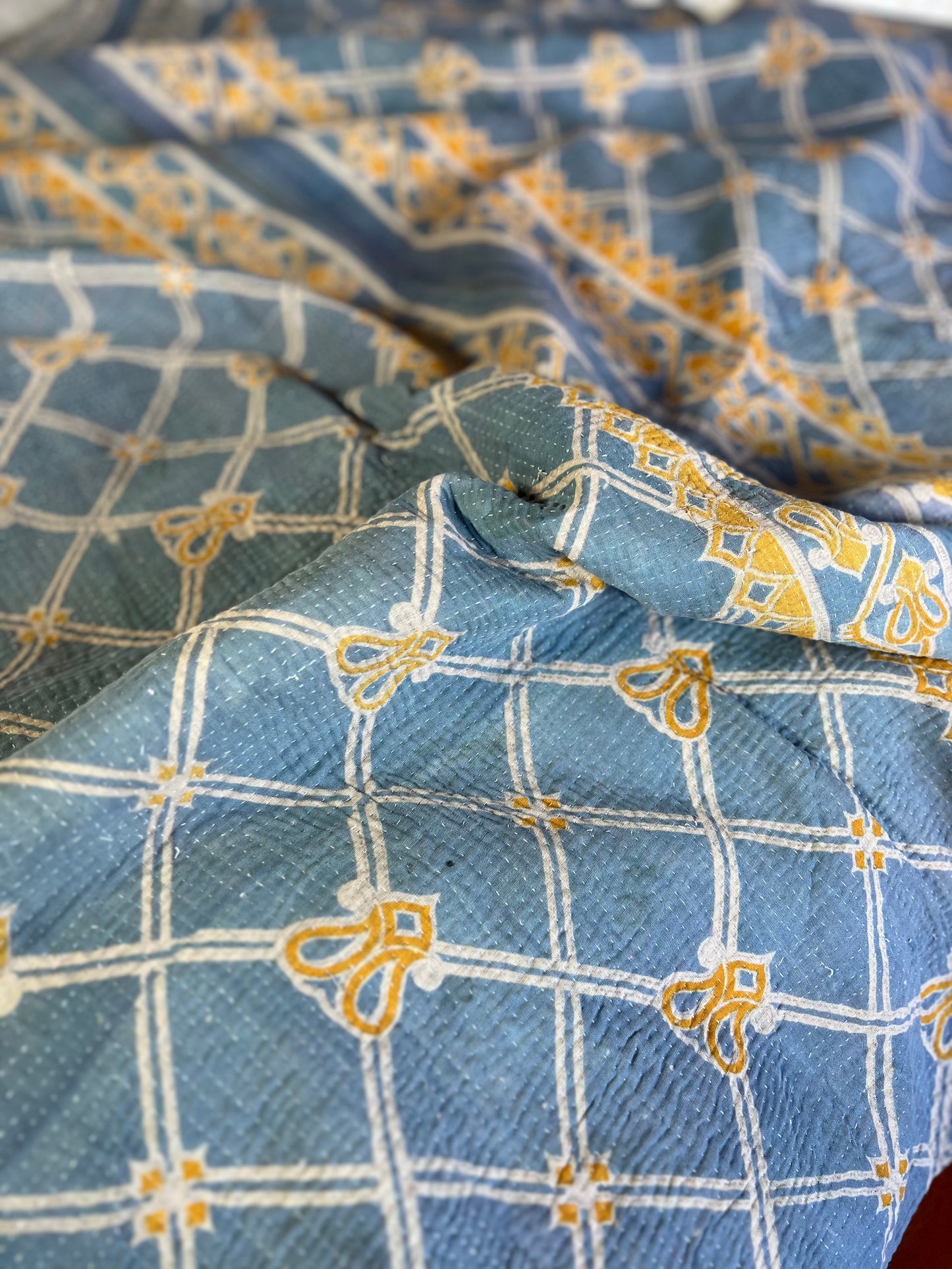 Kantha Quilt ~ Old Rose