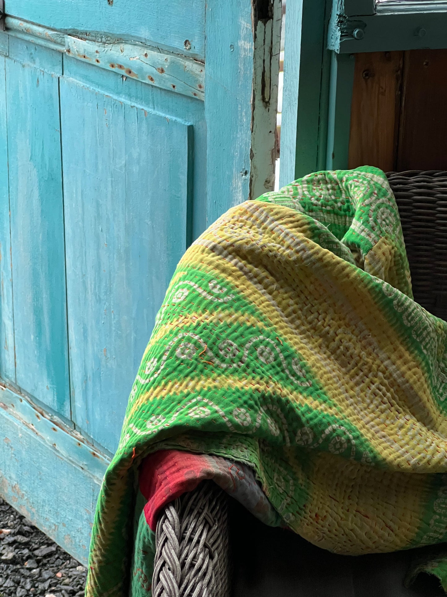 Kantha Quilt ~ Daffodil