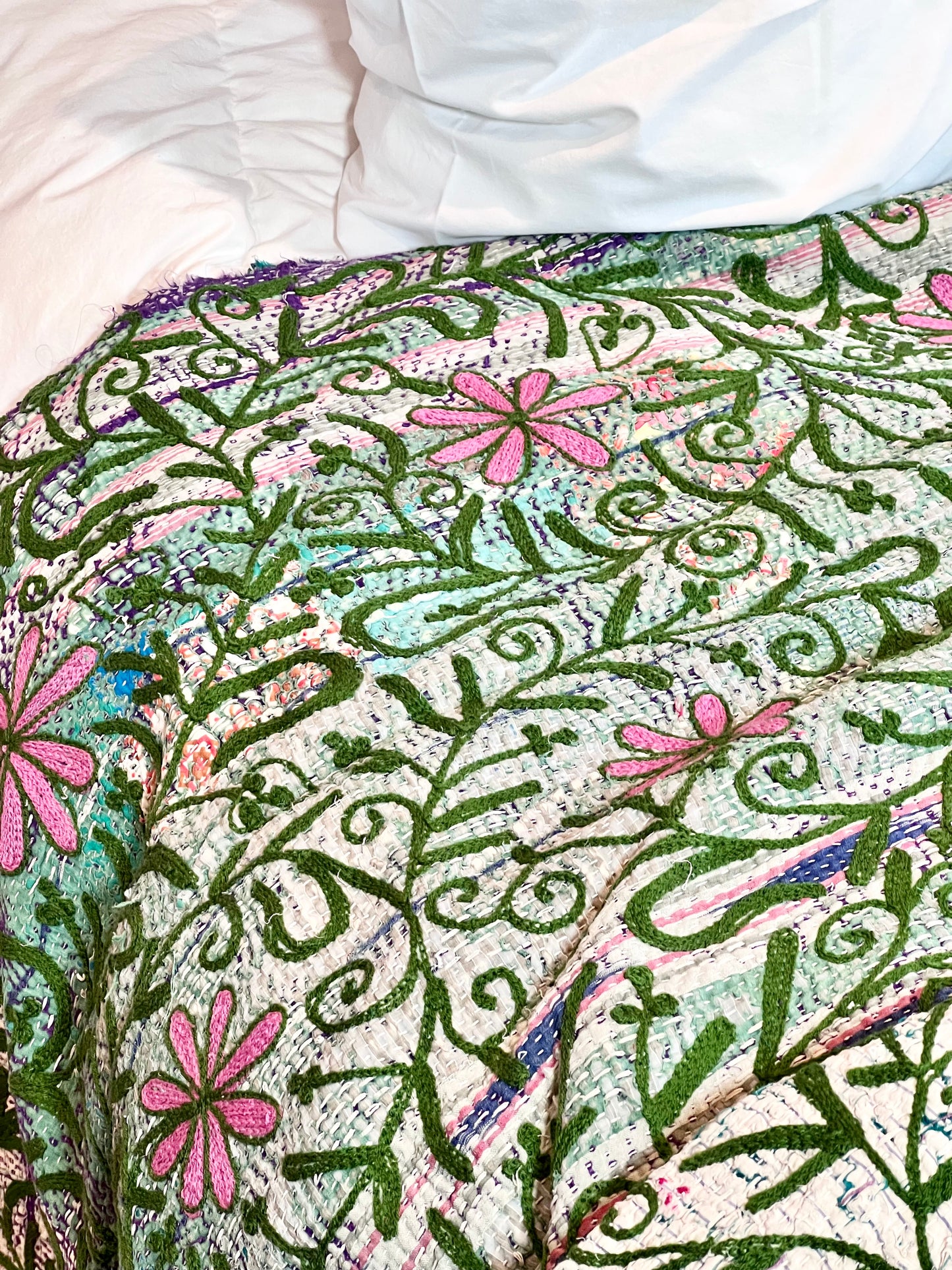 SUZANI Kantha Quilt ~ Veronica