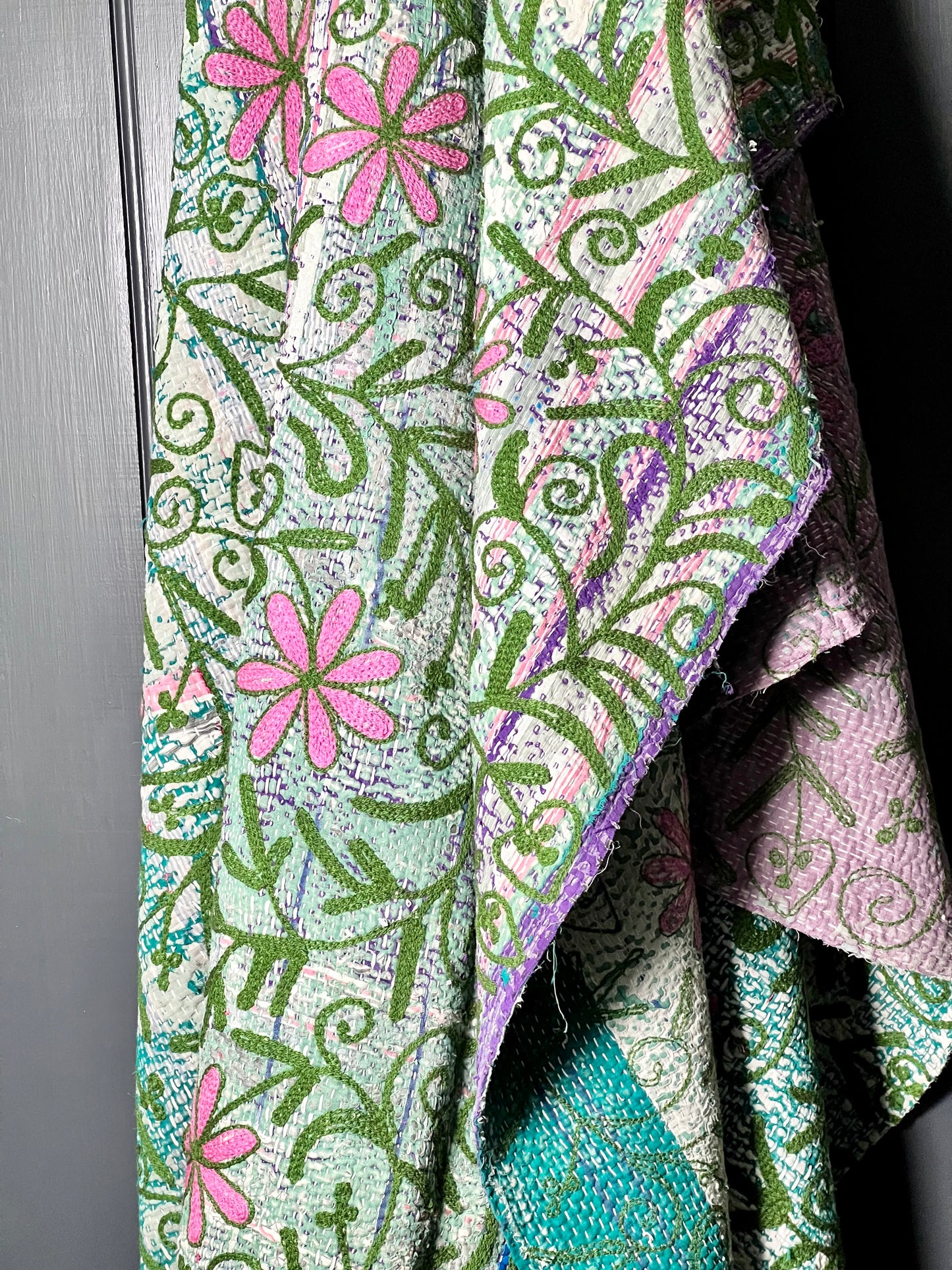 SUZANI Kantha Quilt ~ Veronica
