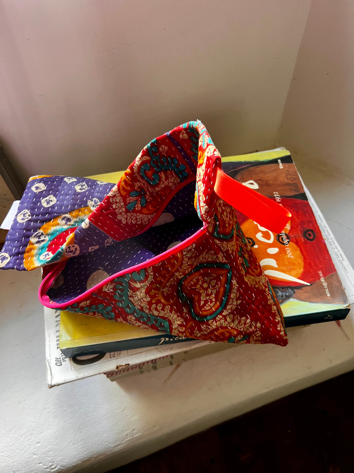 Small Batch Kantha Clutch ~ Colourful Kantha