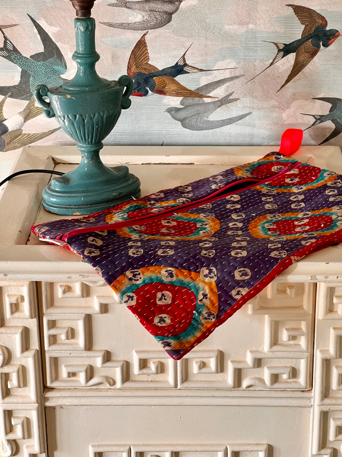 Small Batch Kantha Clutch ~ Colourful Kantha