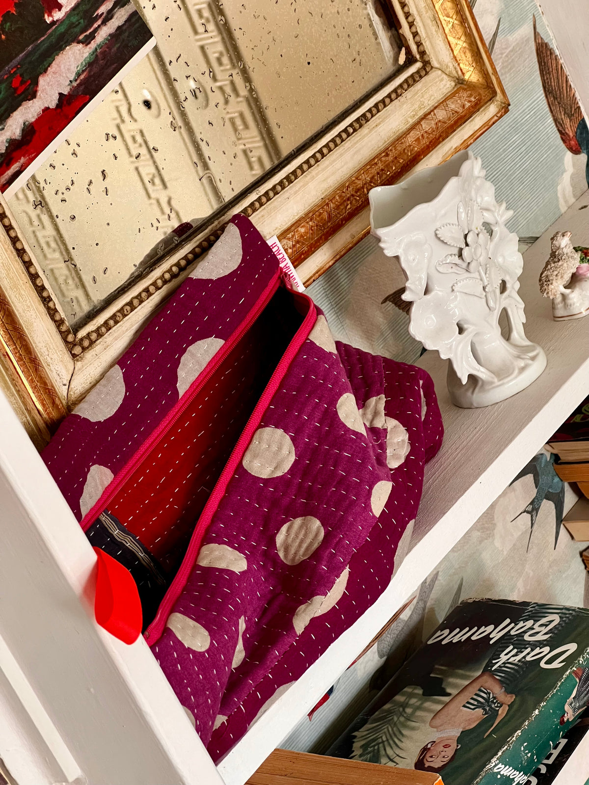 Small Batch Kantha Clutch ~ Dots