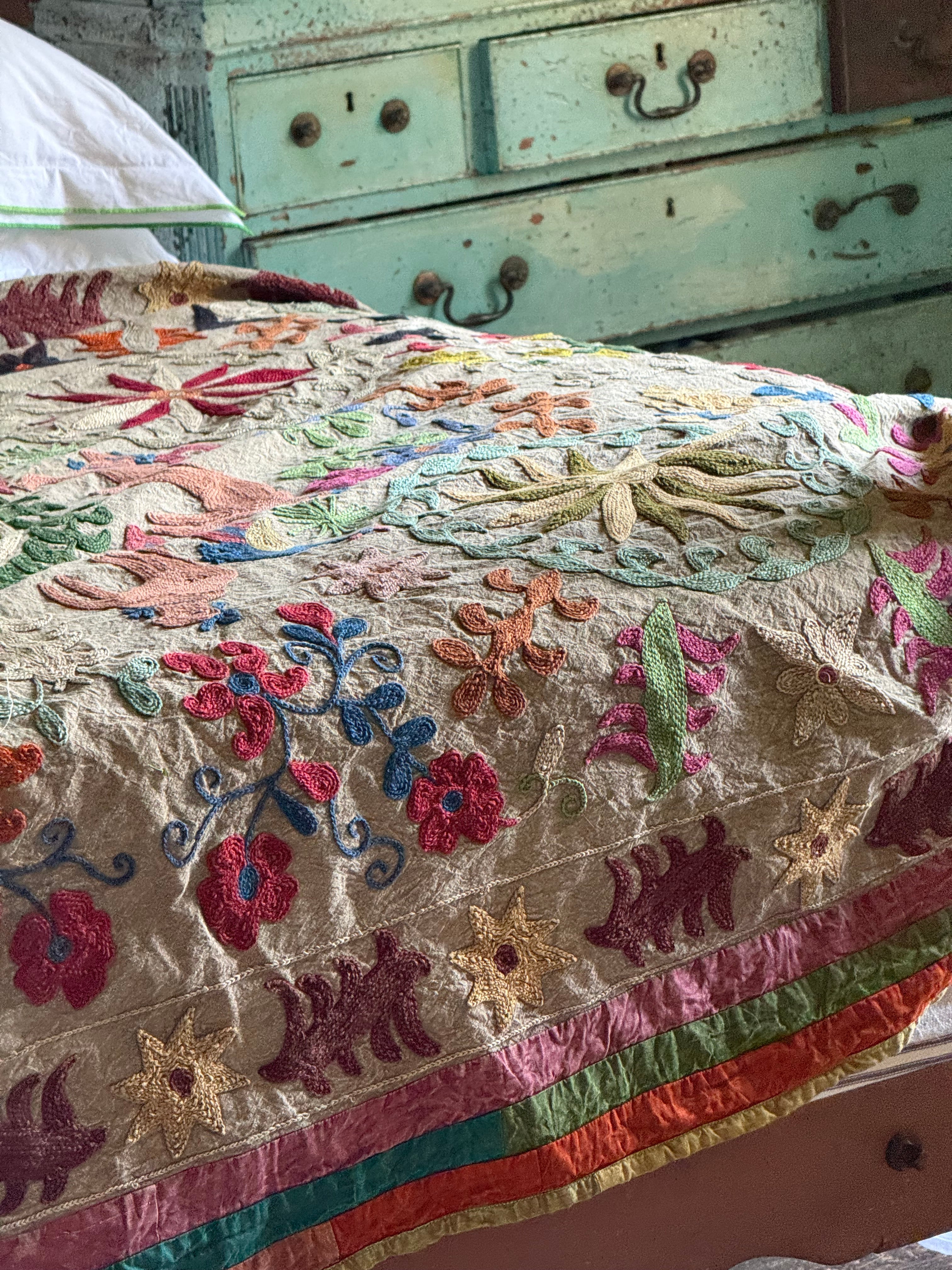 Folk Suzani Quilt ~ Home
