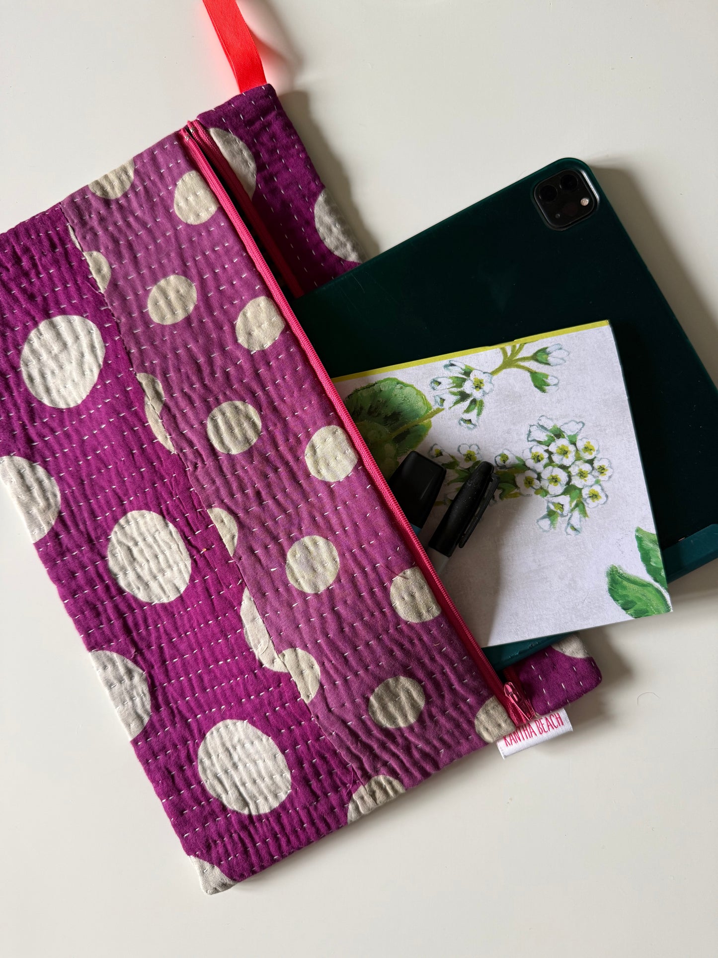 Small Batch Kantha Clutch ~ Dots