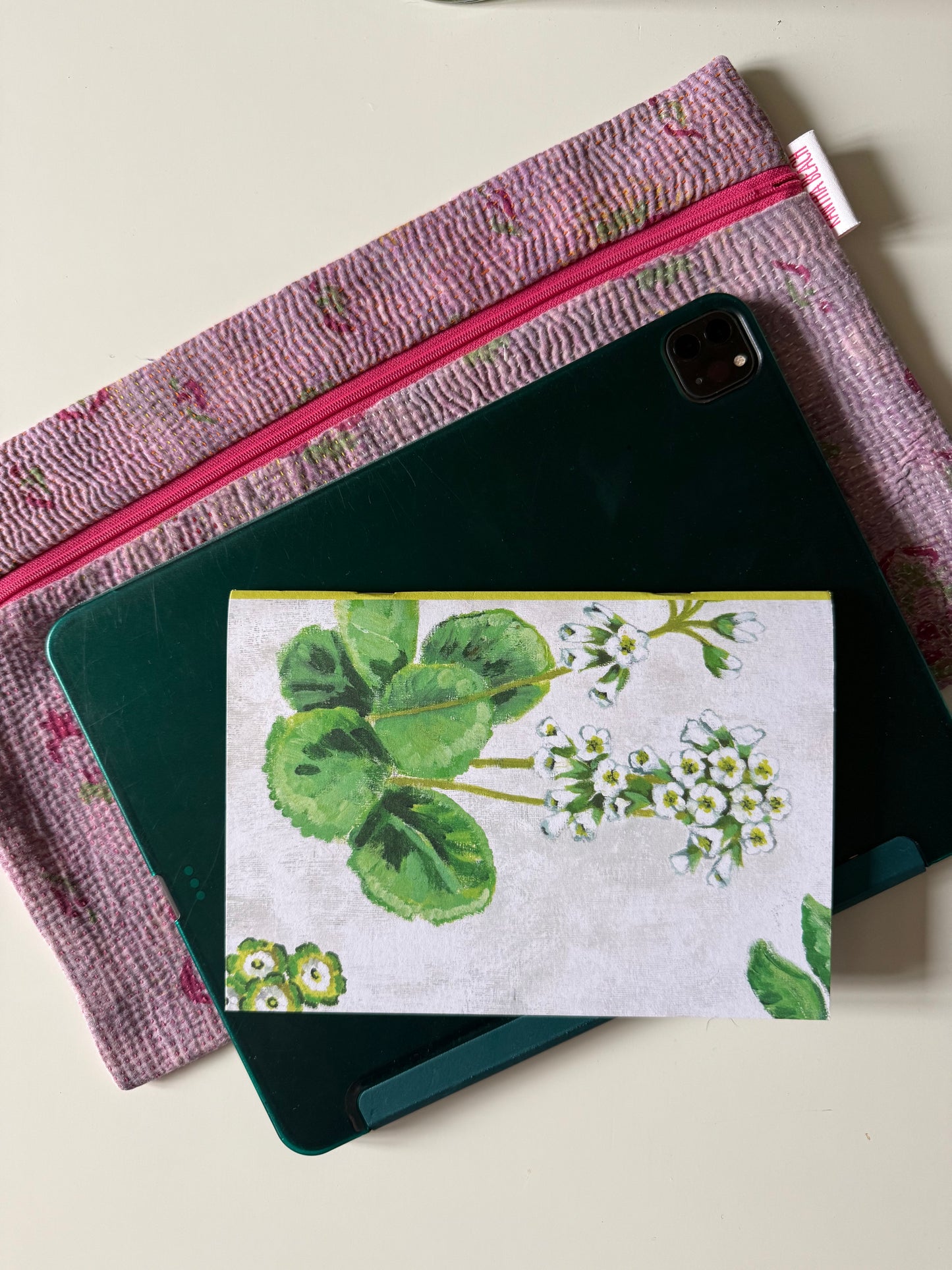 Small Batch Kantha Clutch ~ Soft Lilac
