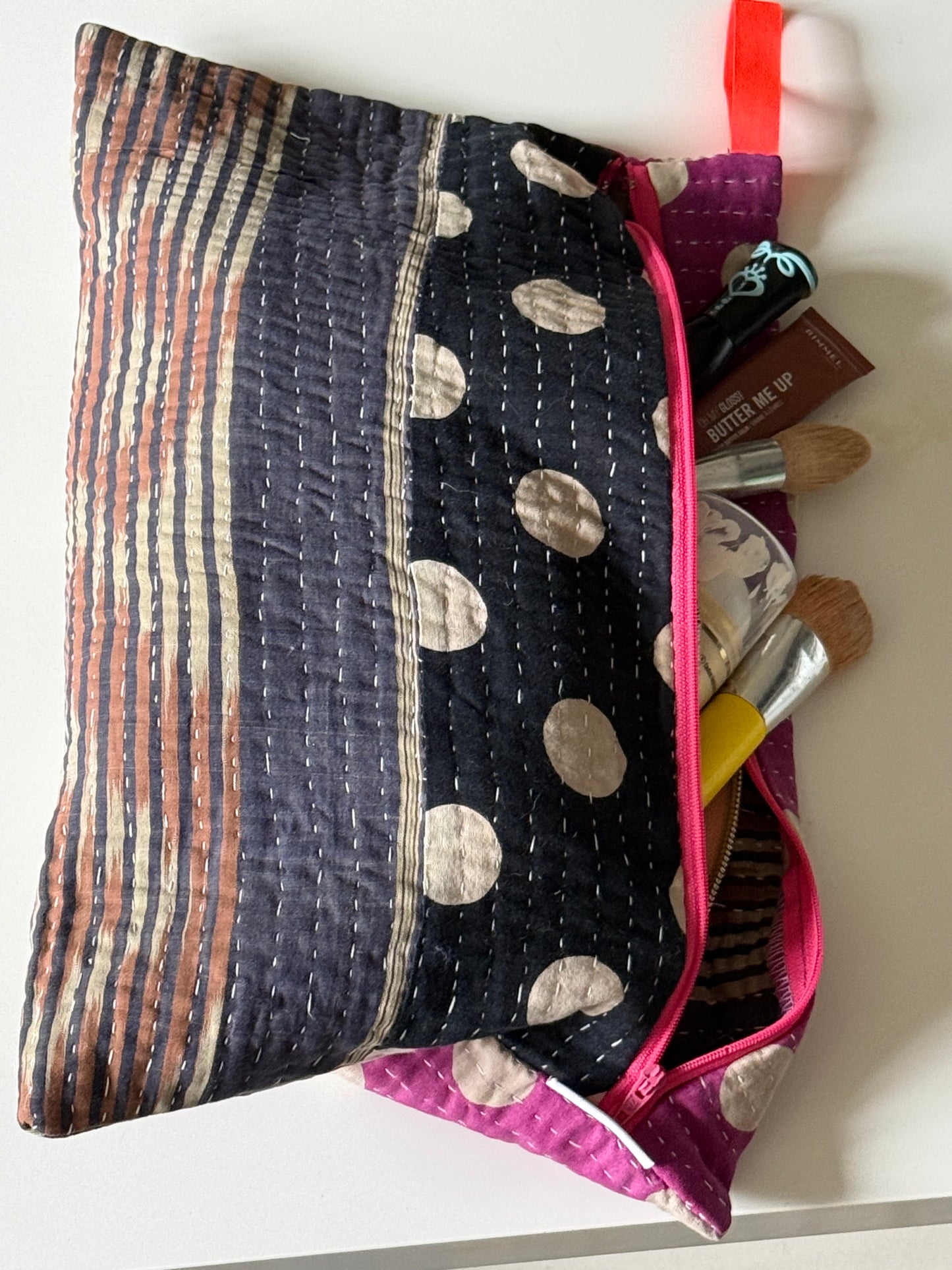 Small Batch Kantha Clutch ~ Mixed Graphite