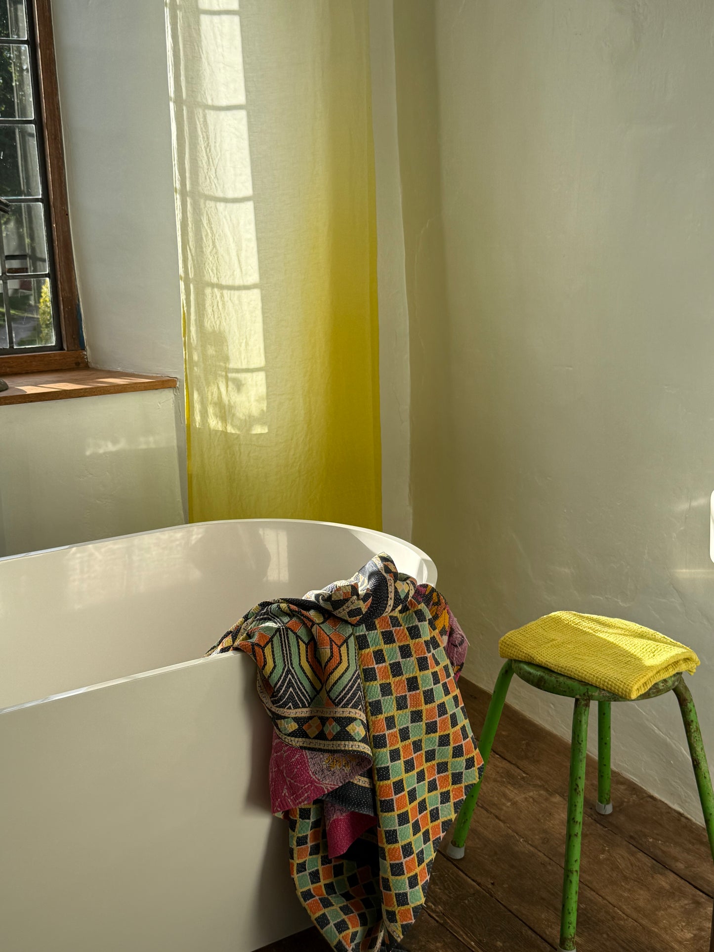 Kantha Quilt ~ Retro Fuchia