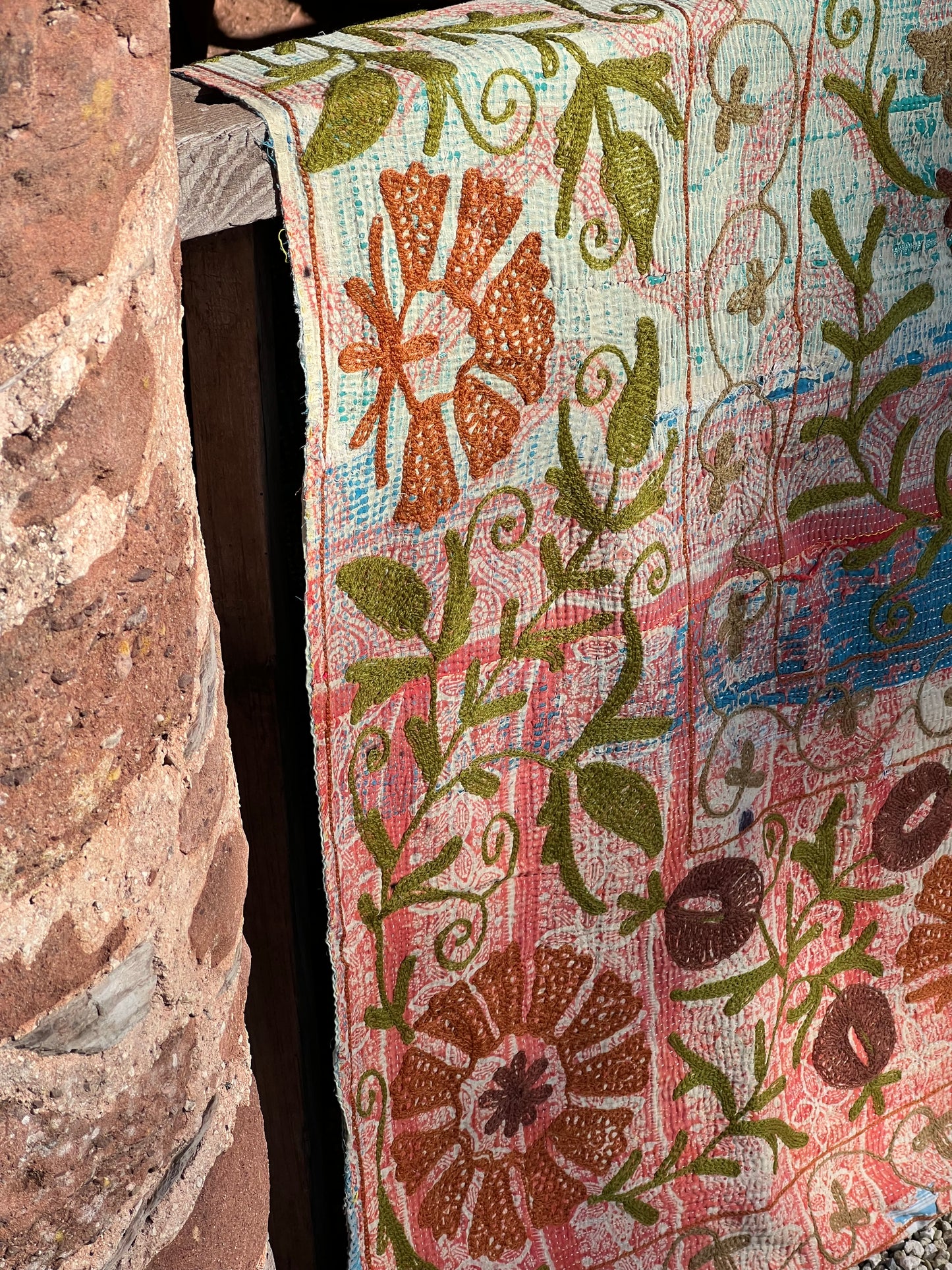 SUZANI Kantha Quilt ~ Winnie