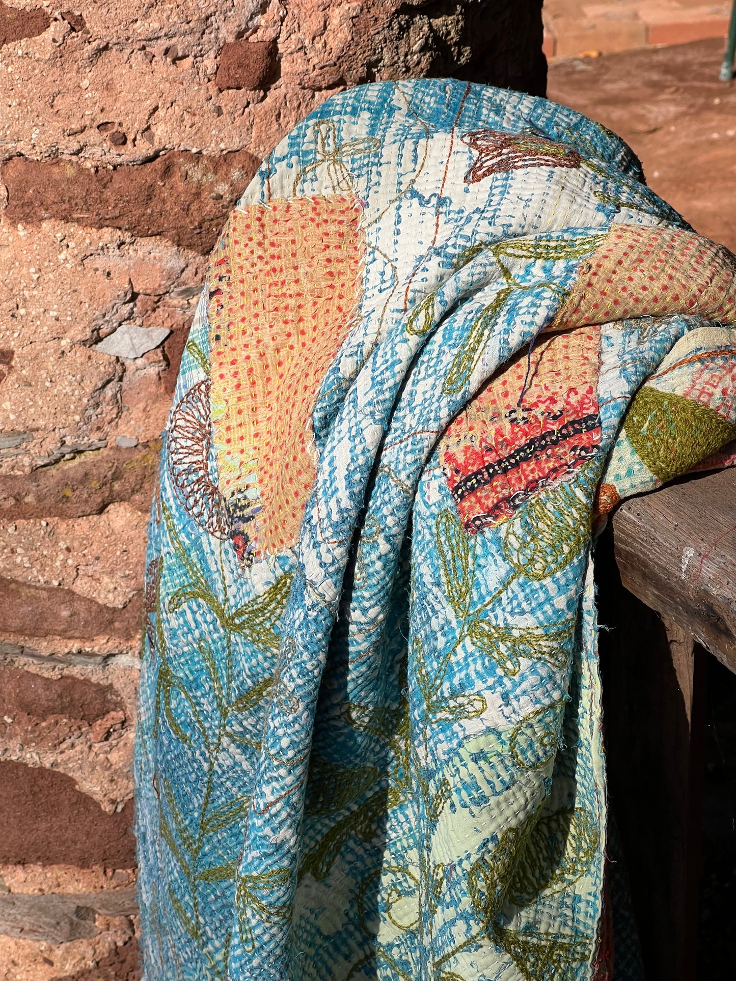 SUZANI Kantha Quilt ~ Winnie