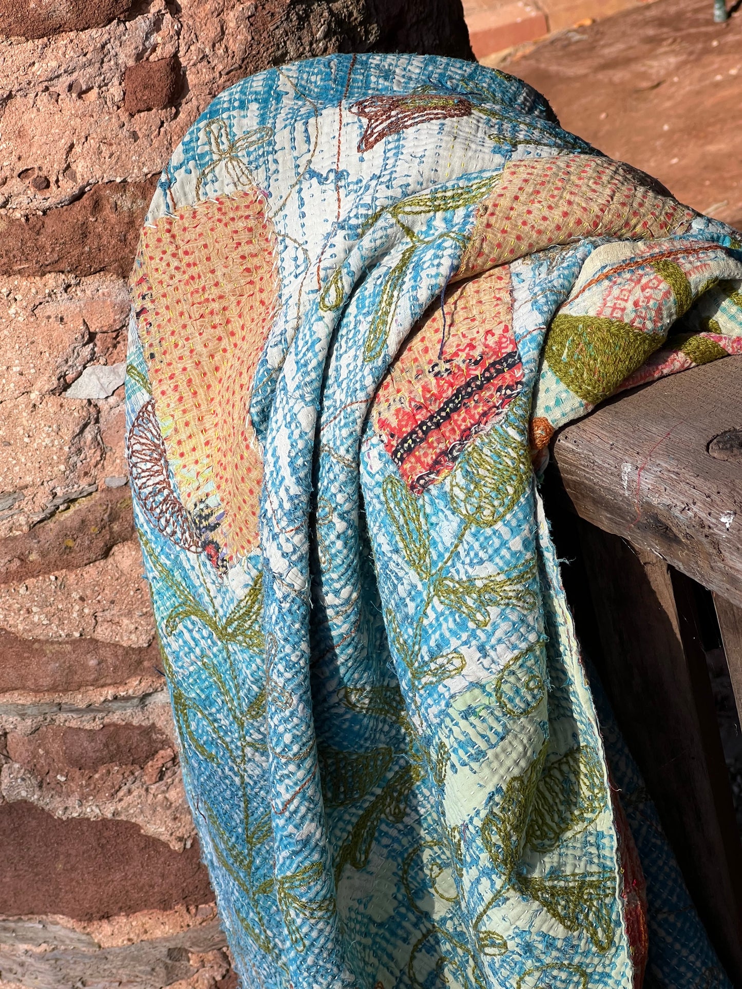 SUZANI Kantha Quilt ~ Winnie