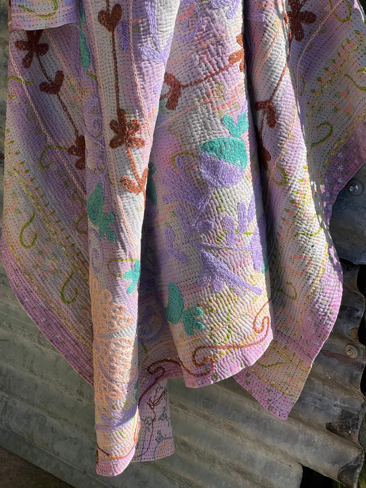 SUZANI Kantha Quilt ~ Lavender