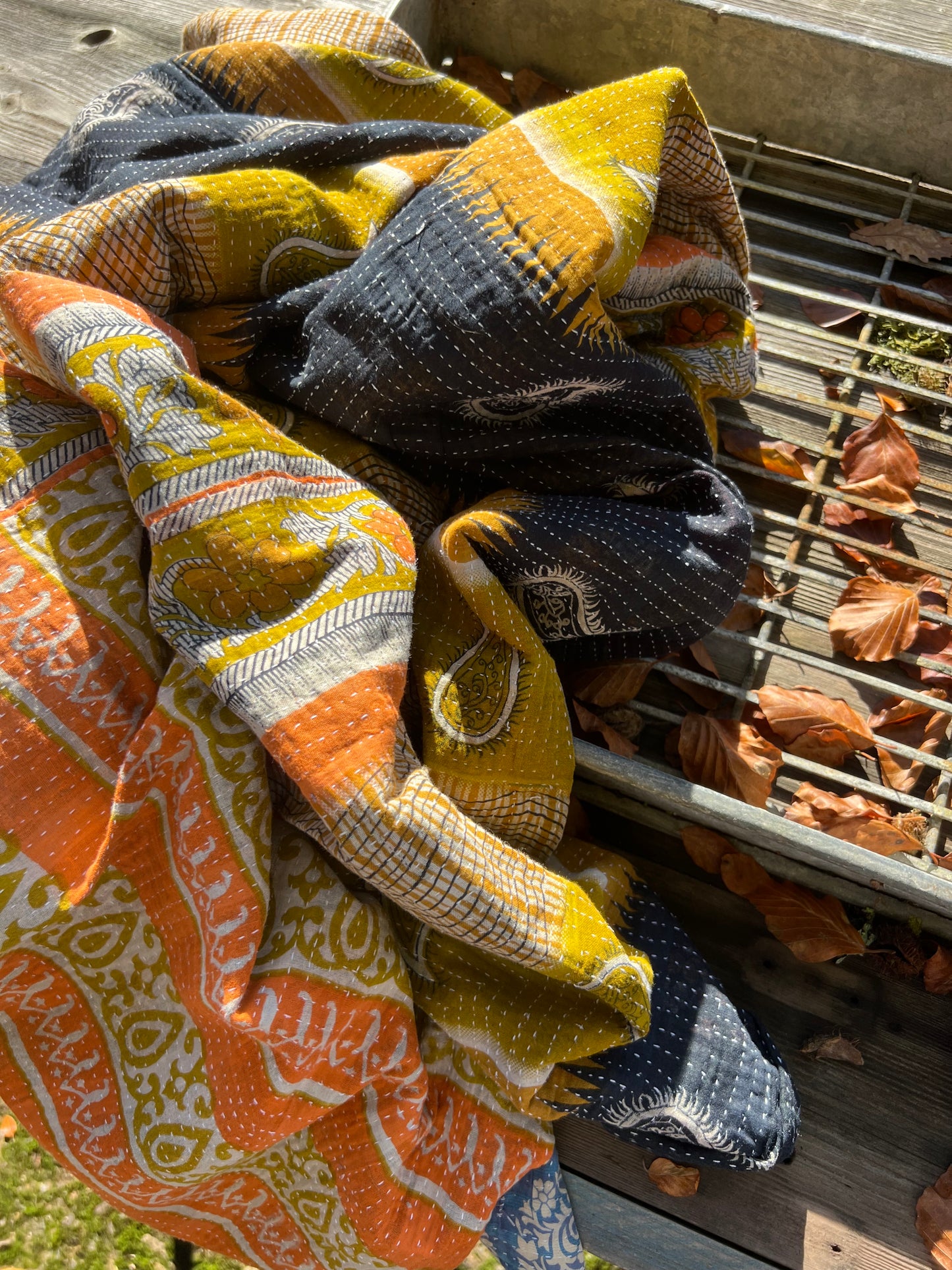 Kantha Quilt ~ Autumn