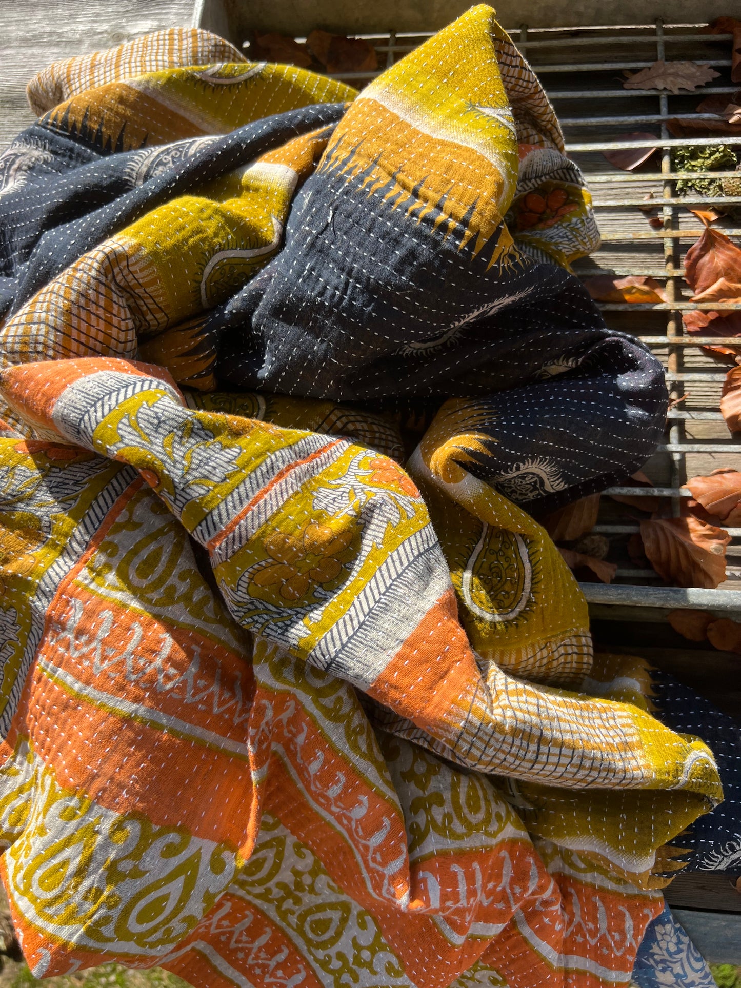 Kantha Quilt ~ Autumn