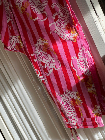 Pyjamas Tiger  ~ Full Set ~ Wonka Stripe ~ Pink Red