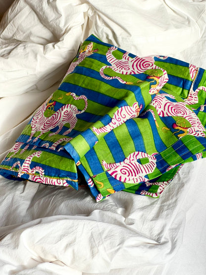 Pyjamas Tiger ~ Full Set ~ Wonka Stripe ~ Cobalt Emerald