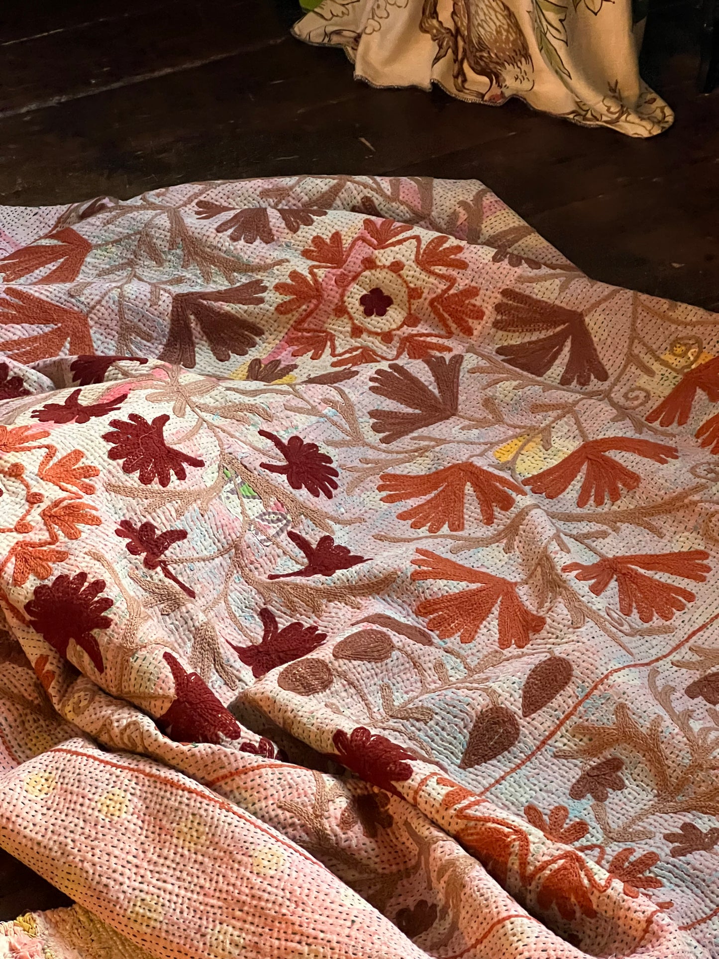 SUZANI Kantha Quilt ~ Simona