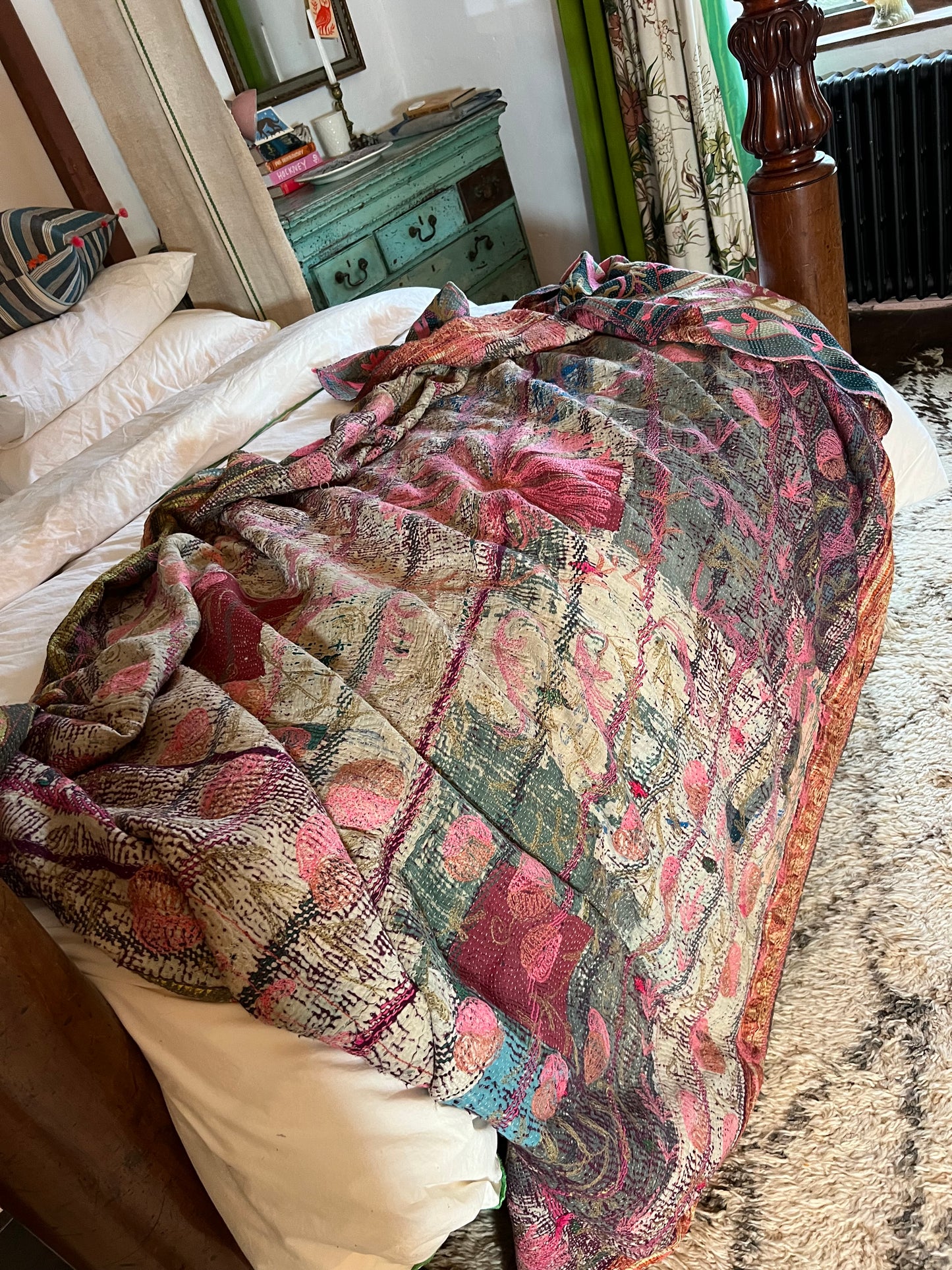 SUZANI Kantha Quilt ~ Bonnie