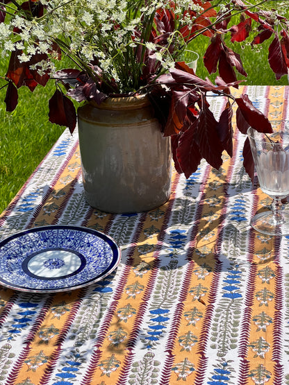 Table Linen ~ Large ~ Ochre Stripe
