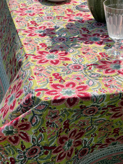 Table Linen ~ Large ~ Lime Floral