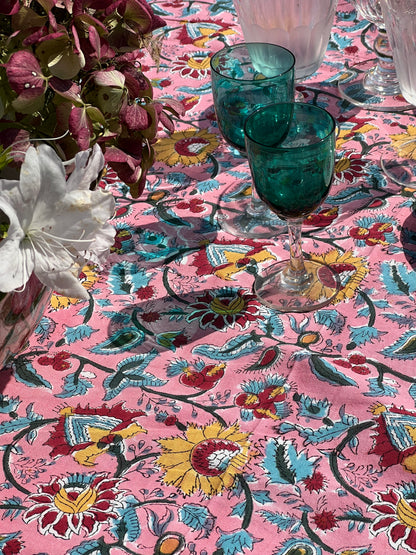 Table Linen Large ~ Pink Floral