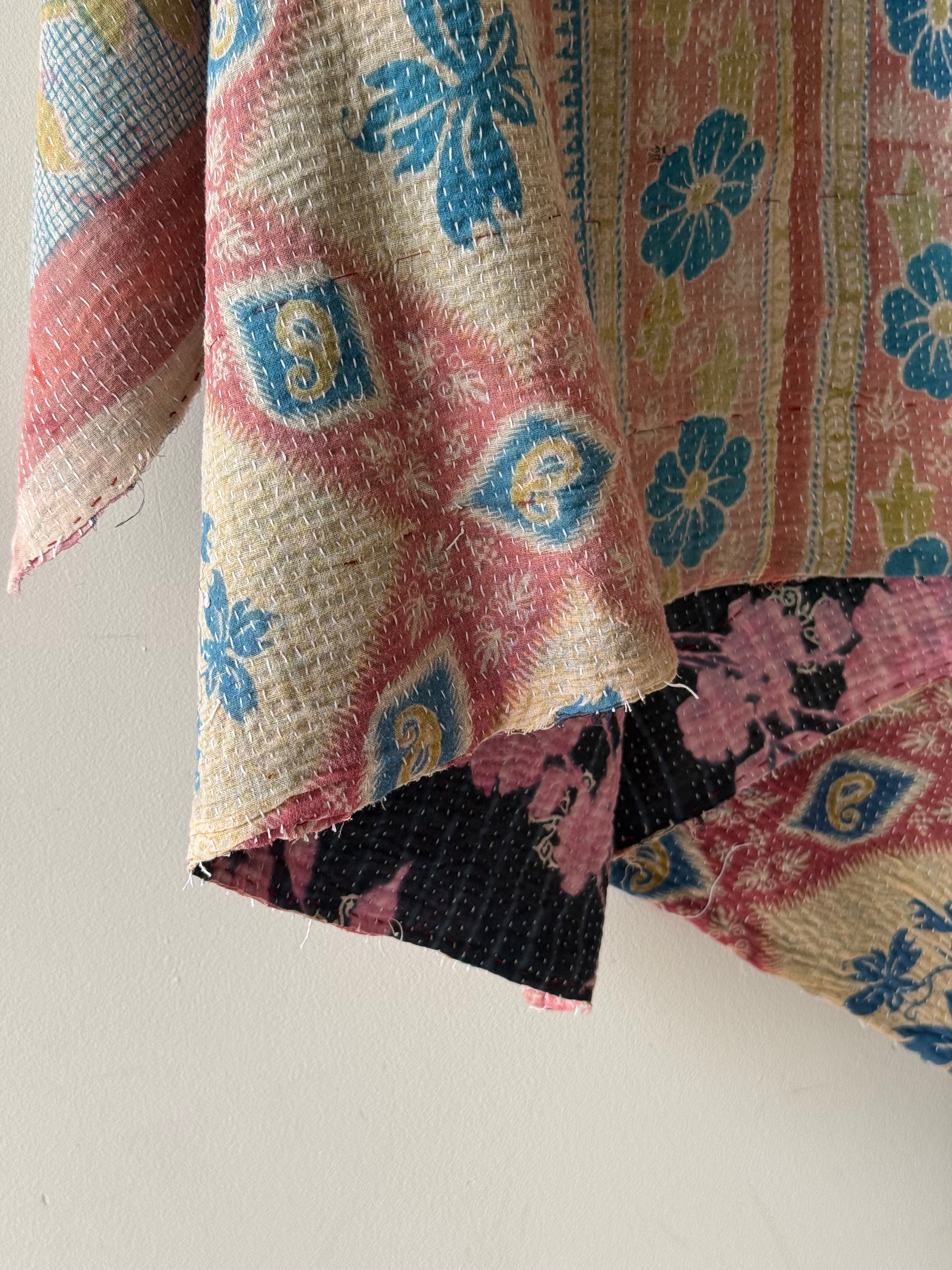 Kantha Quilt ~ Indie Pink