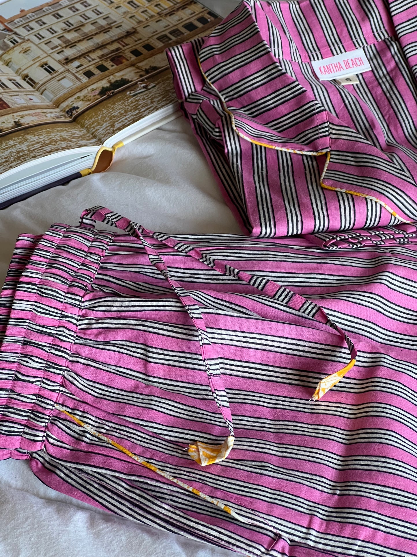 Pyjama Shortie Set ~ Bella ~ Magenta Pink