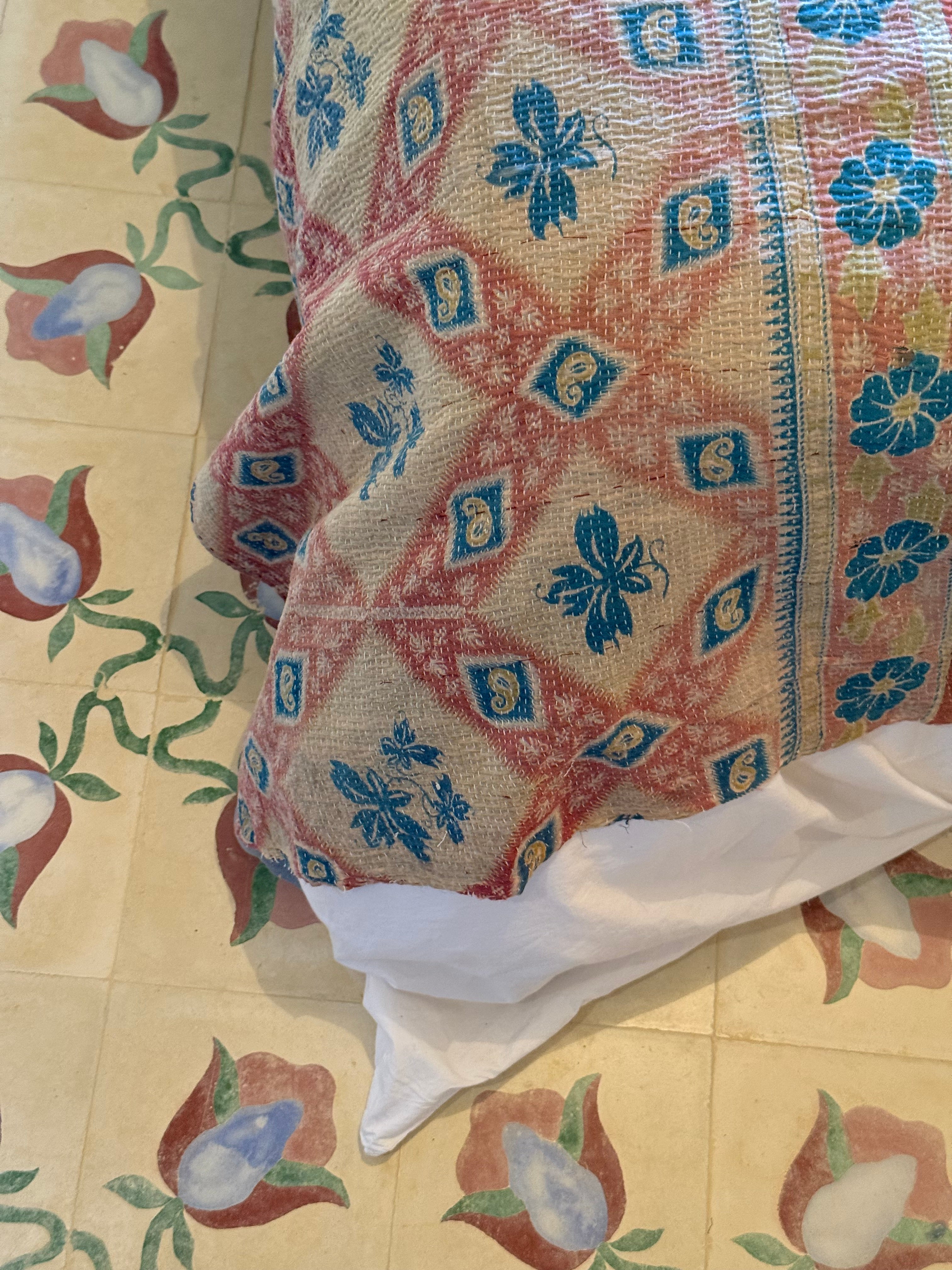 Kantha Quilt ~ Indie Pink