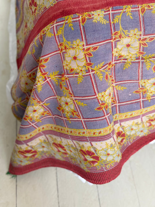 Kantha Quilt ~ Ruby Lavender