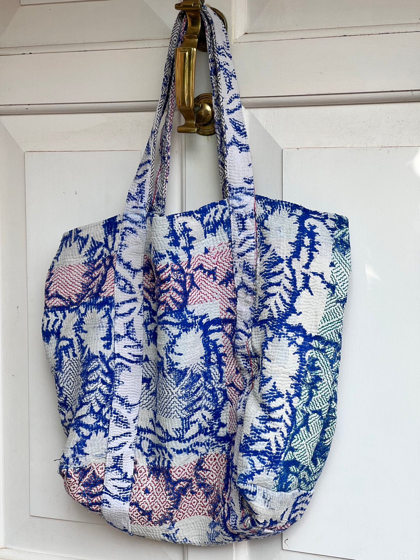 Vintage Kantha Slouchy Tote Bag