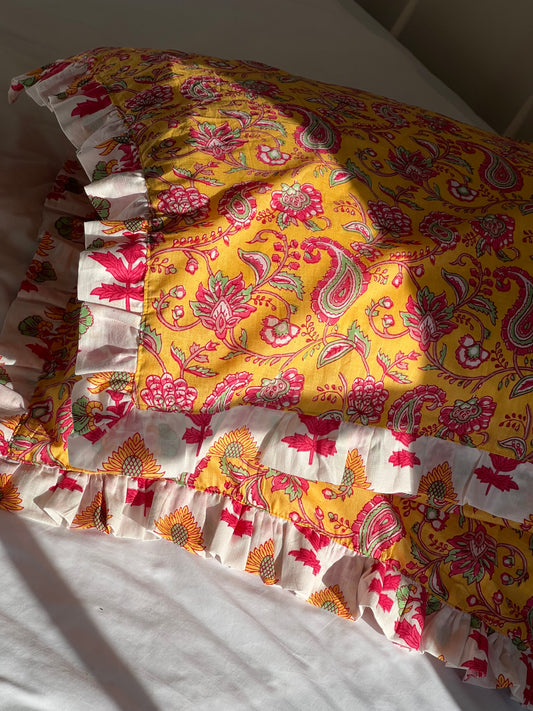 Pillow Cases  ~ Sunshine Paisley ( Pillow Pairs )