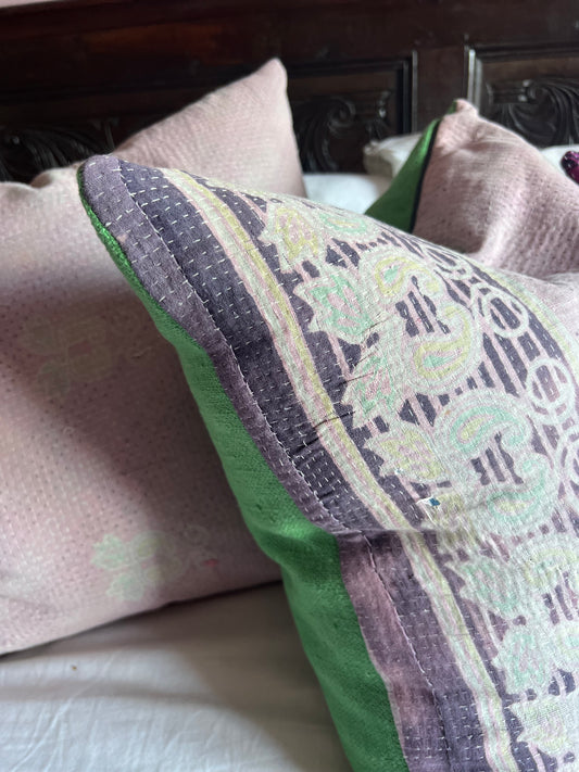 Limited Edition ~ Two Vintage Kantha Cushions