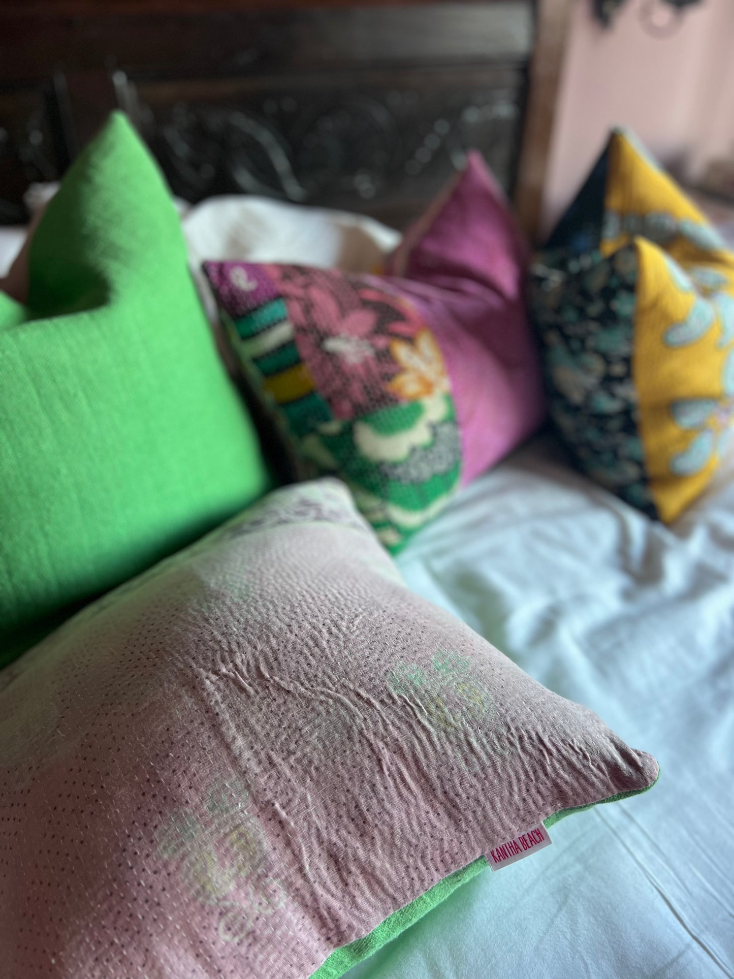 Limited Edition ~ Two Vintage Kantha Cushions