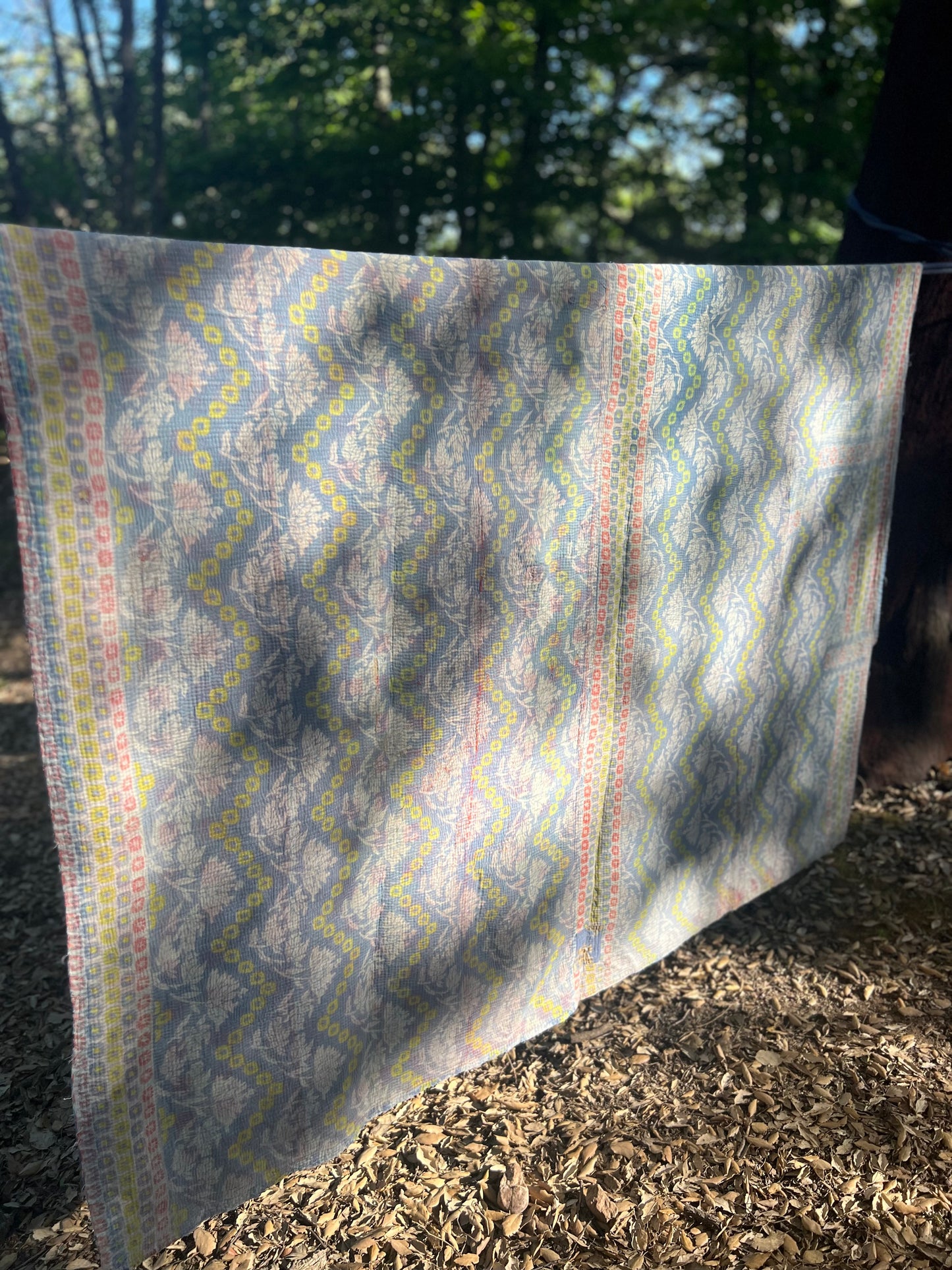 Kantha Quilt ~ Bluebell