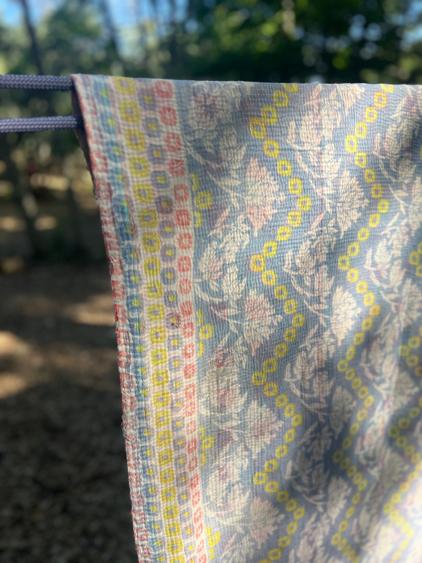 Kantha Quilt ~ Bluebell