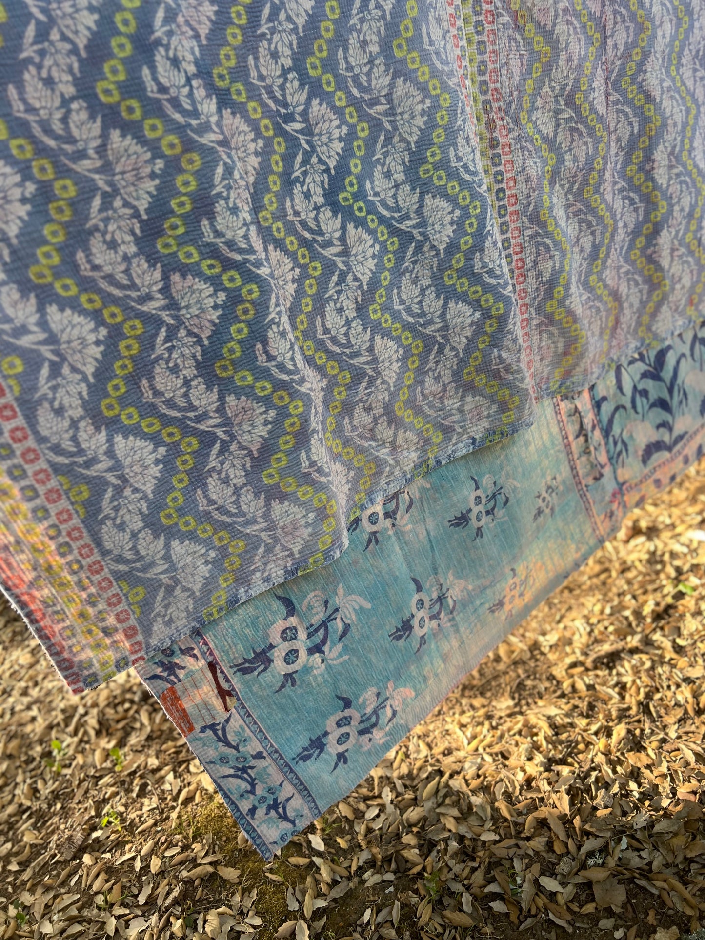 Kantha Quilt ~ Bluebell