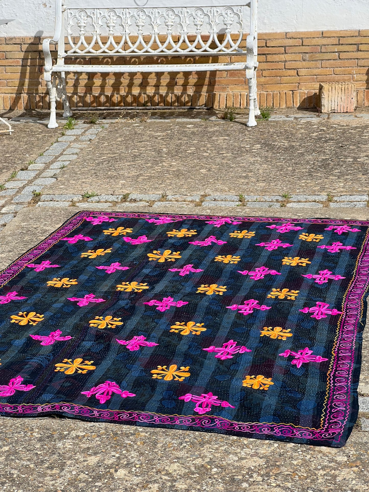 SUZANI Kantha Quilt ~ Tutti Frutti SALE