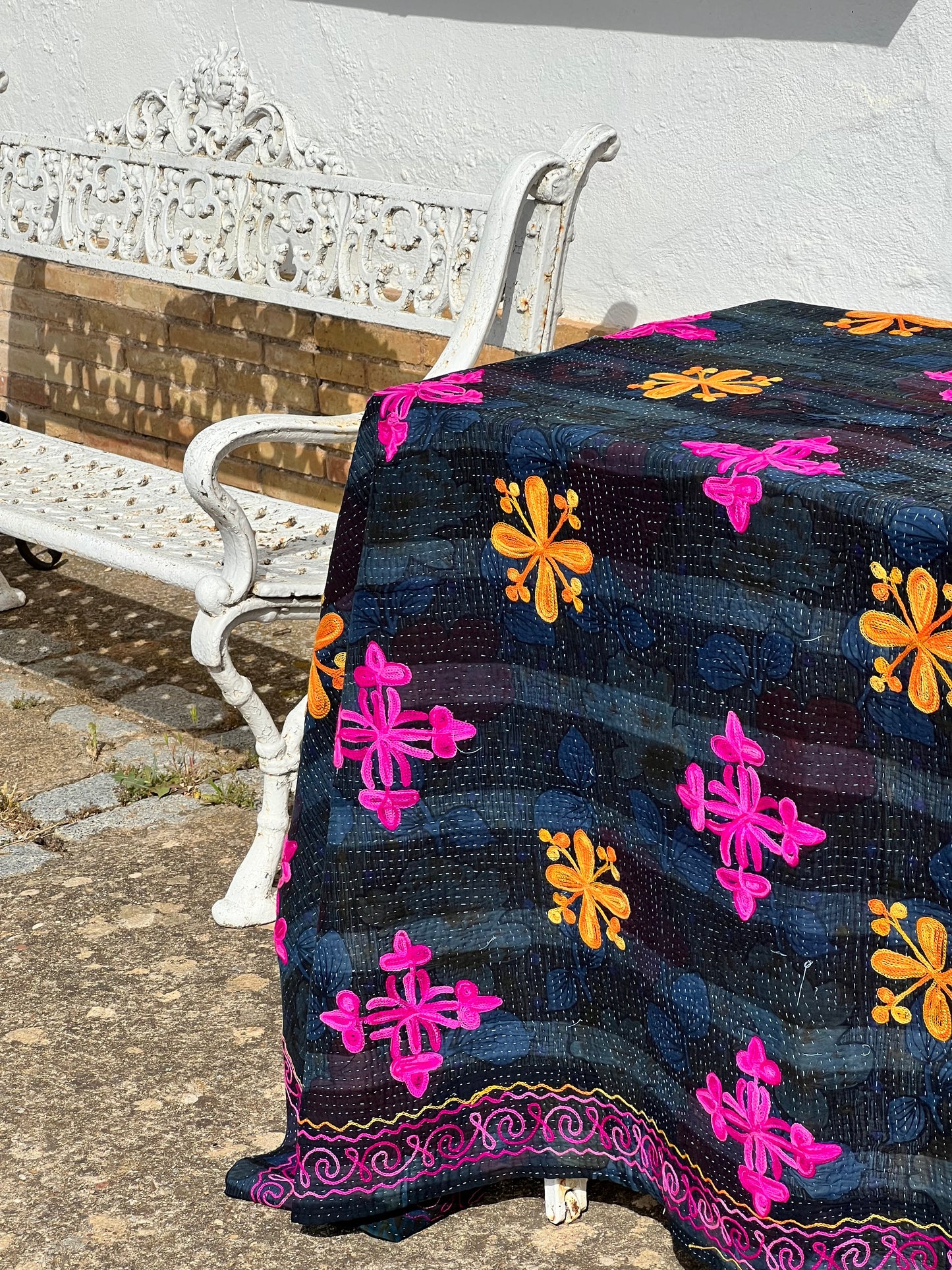 SUZANI Kantha Quilt ~ Tutti Frutti SALE