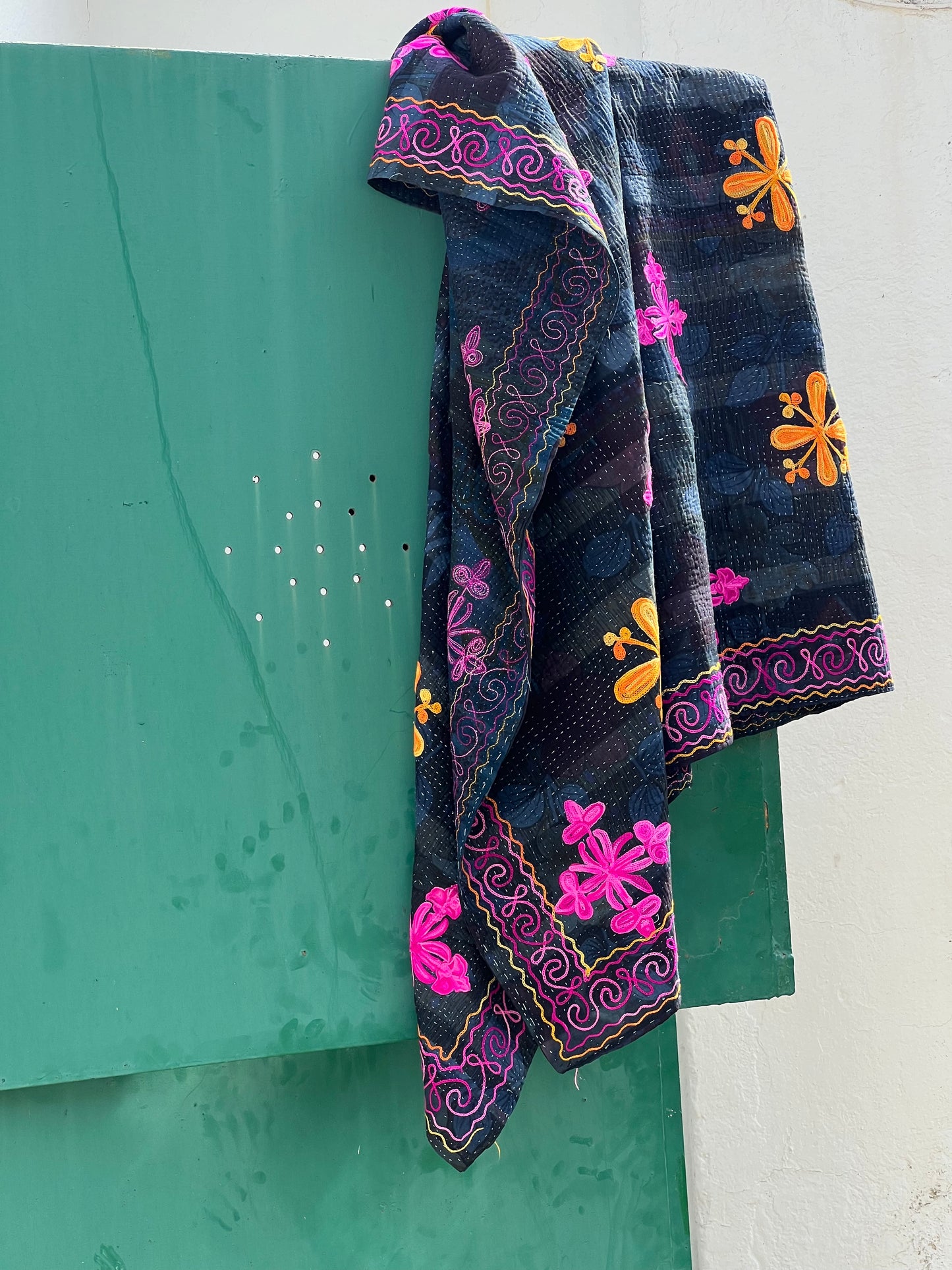 SUZANI Kantha Quilt ~ Tutti Frutti SALE