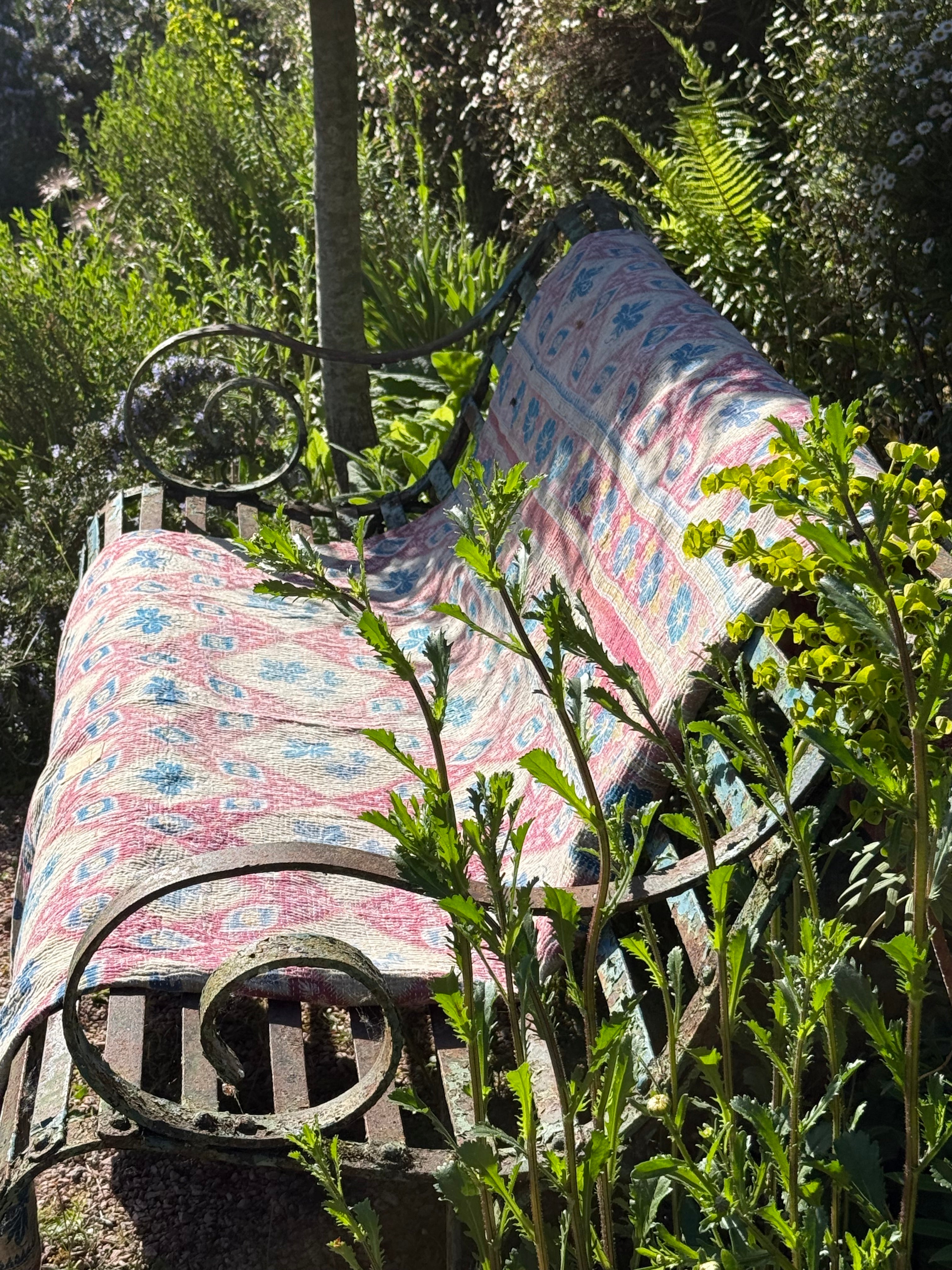 Kantha Quilt ~ Indie Pink