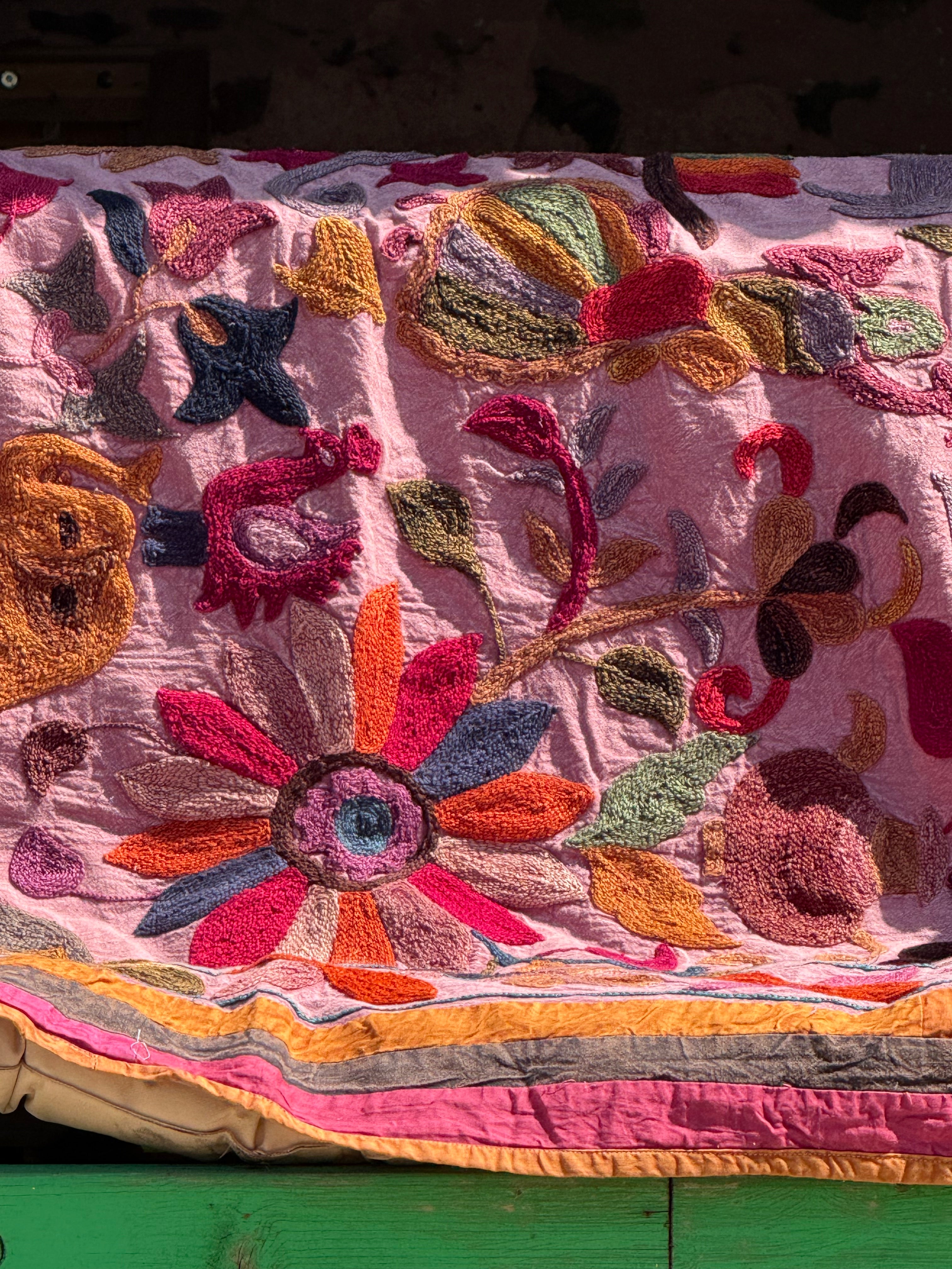 Folk SUZANI Quilt ~ desert rose