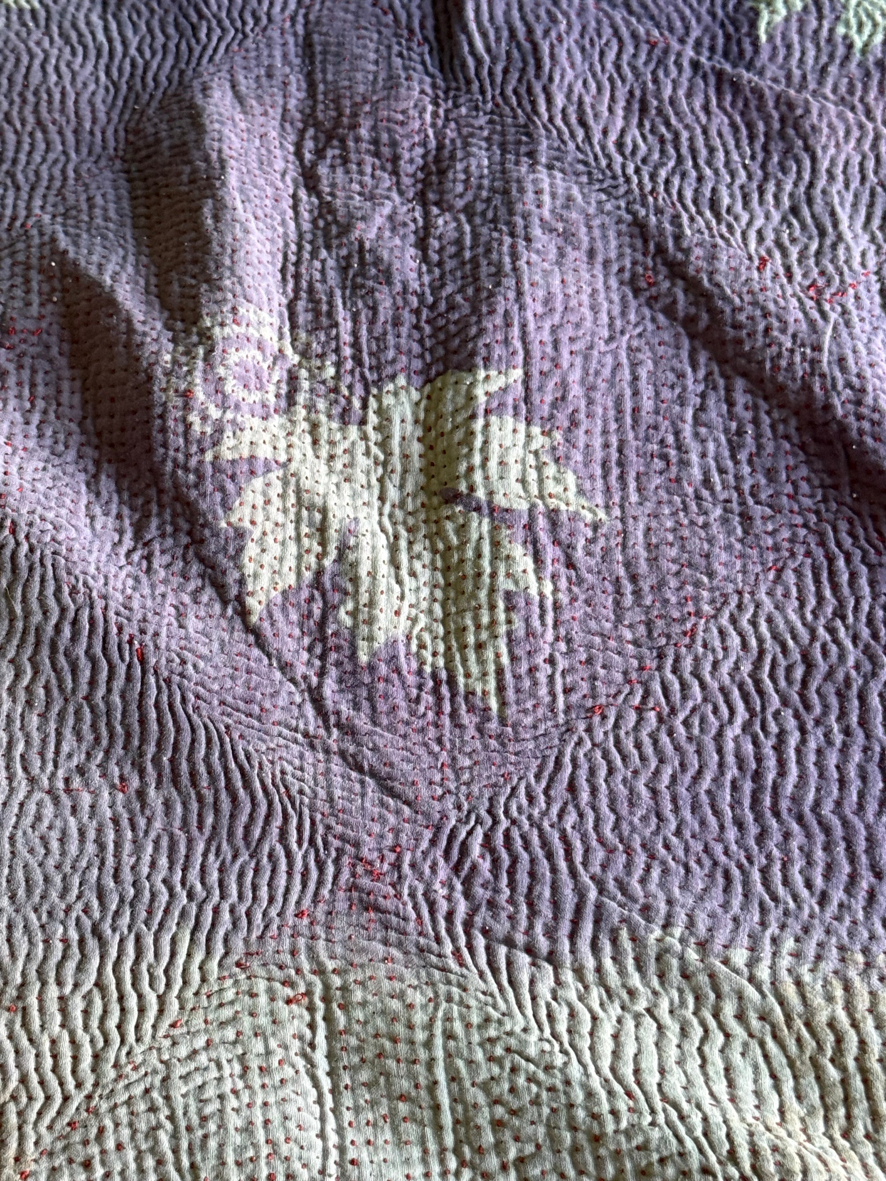 Kantha Quilt ~ Needlepoint Rose