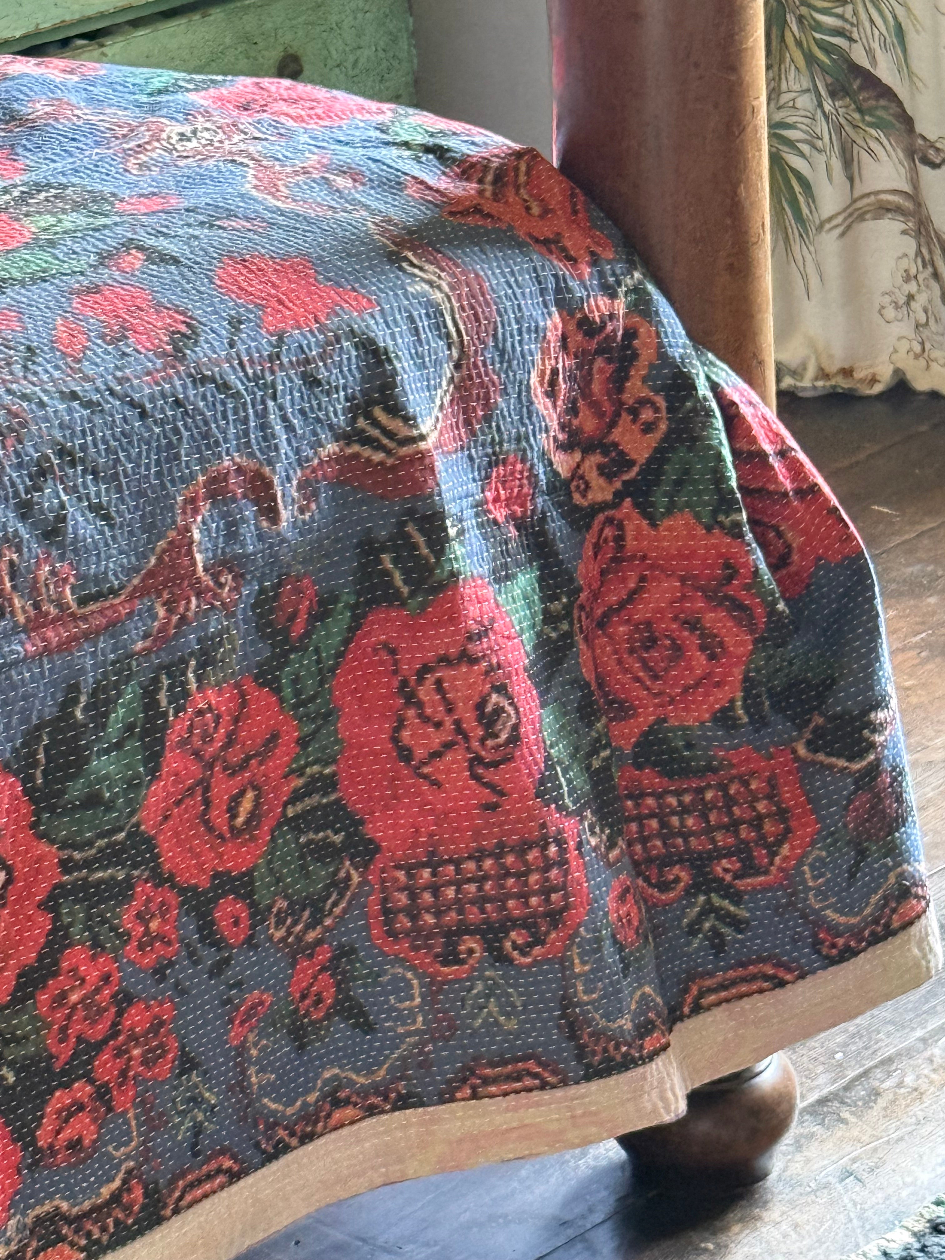 Kantha Quilt ~ Soft Stitch Rose