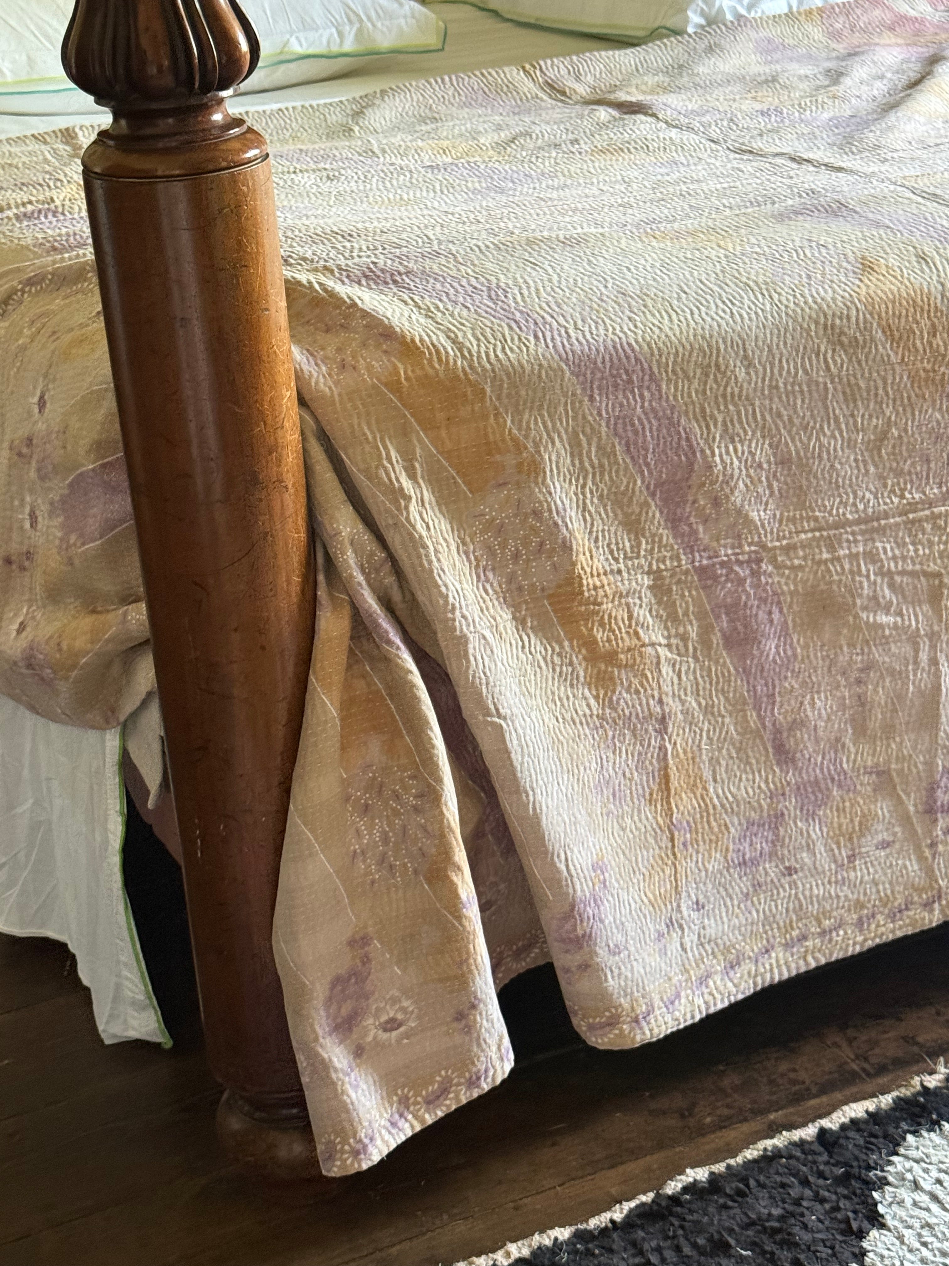 Kantha Quilt ~ Soft Stitch Rose