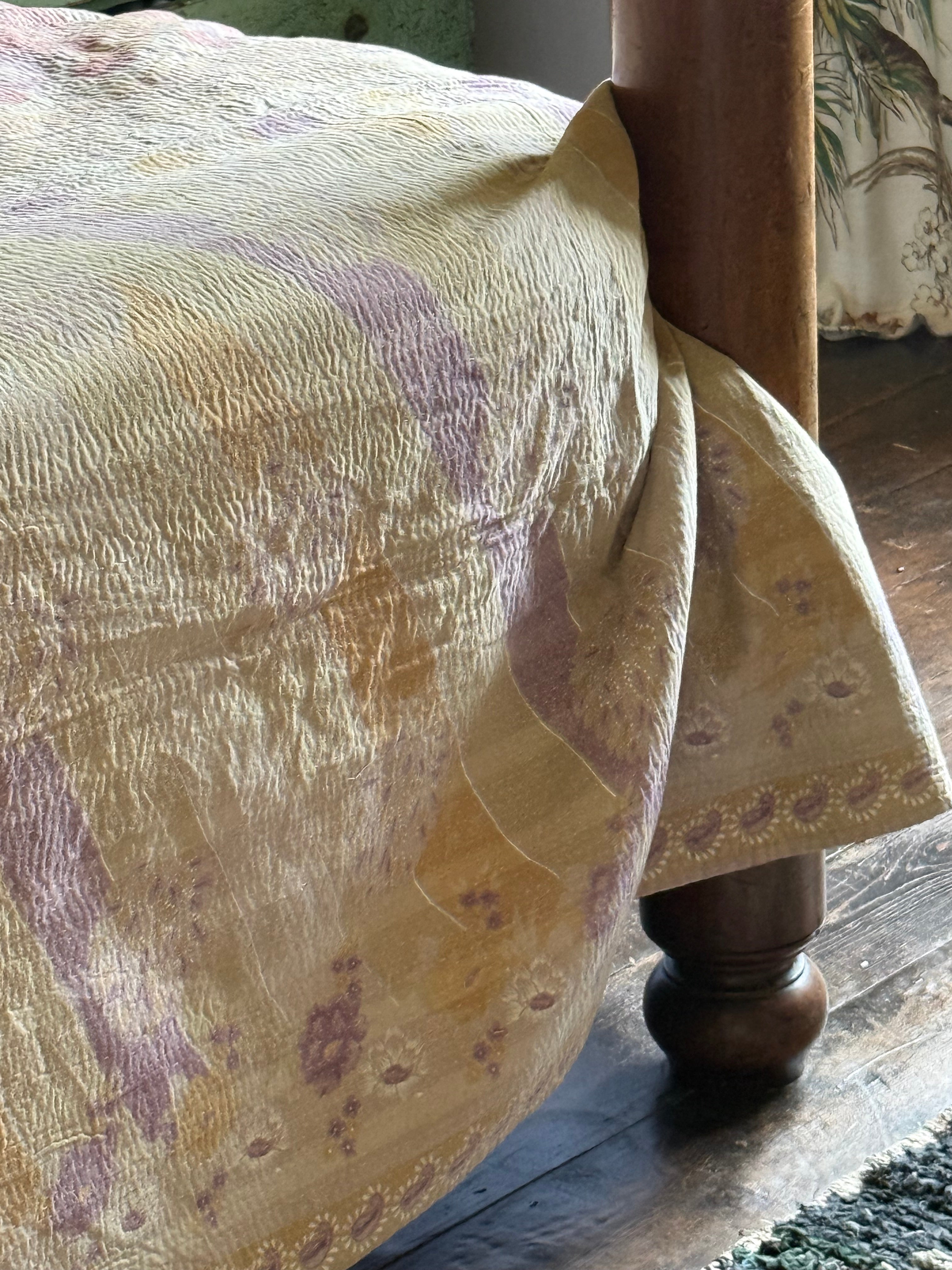 Kantha Quilt ~ Soft Stitch Rose