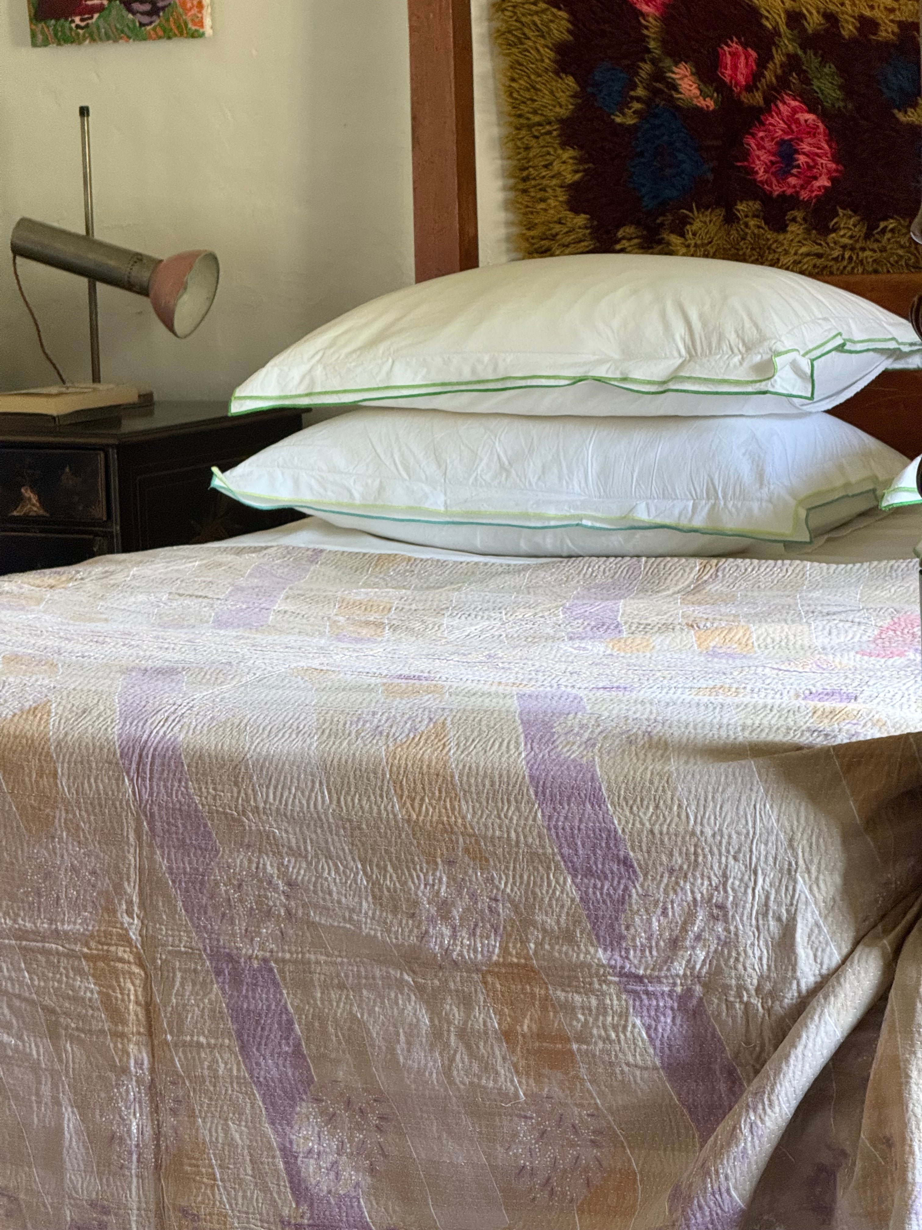 Kantha Quilt ~ Soft Stitch Rose