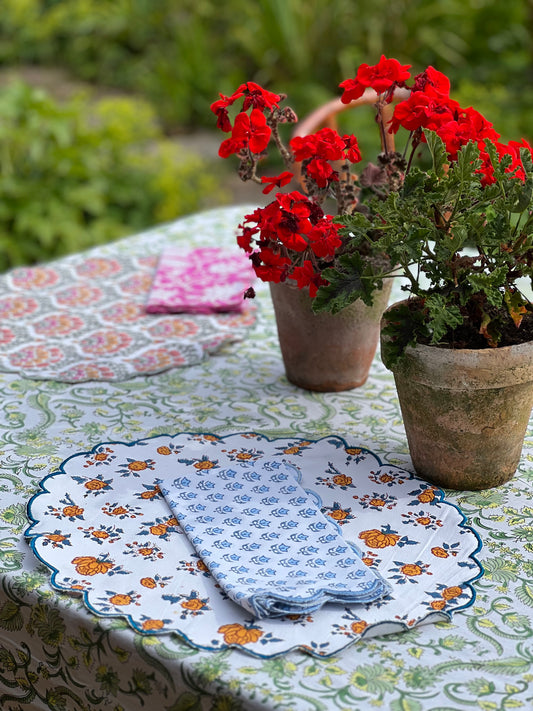 Table Mat and Napkin Sets ~ Mixed Print ~ Sets of 4 (Table Linen )